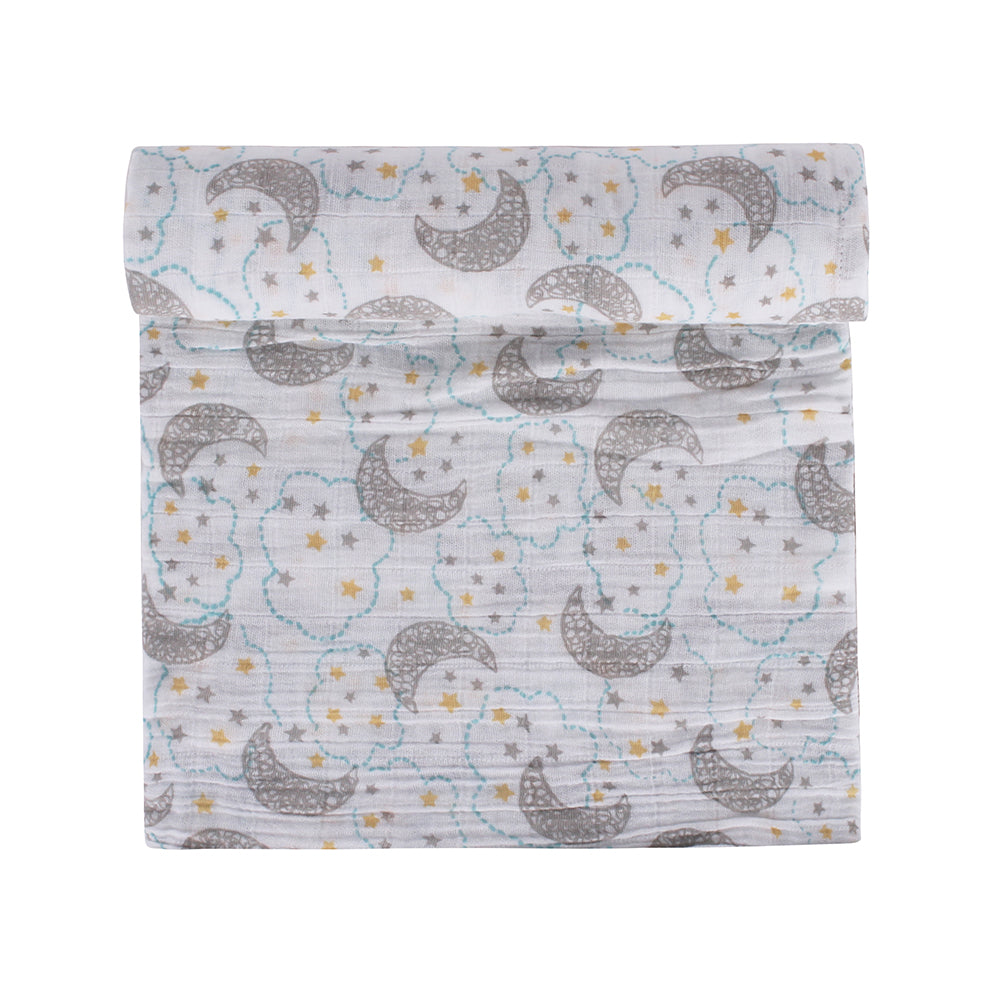 Abracadabra Cotton Muslin Swaddle for Newborns Pack of 3 (Sleepy Friends) - Pastel Multicolor