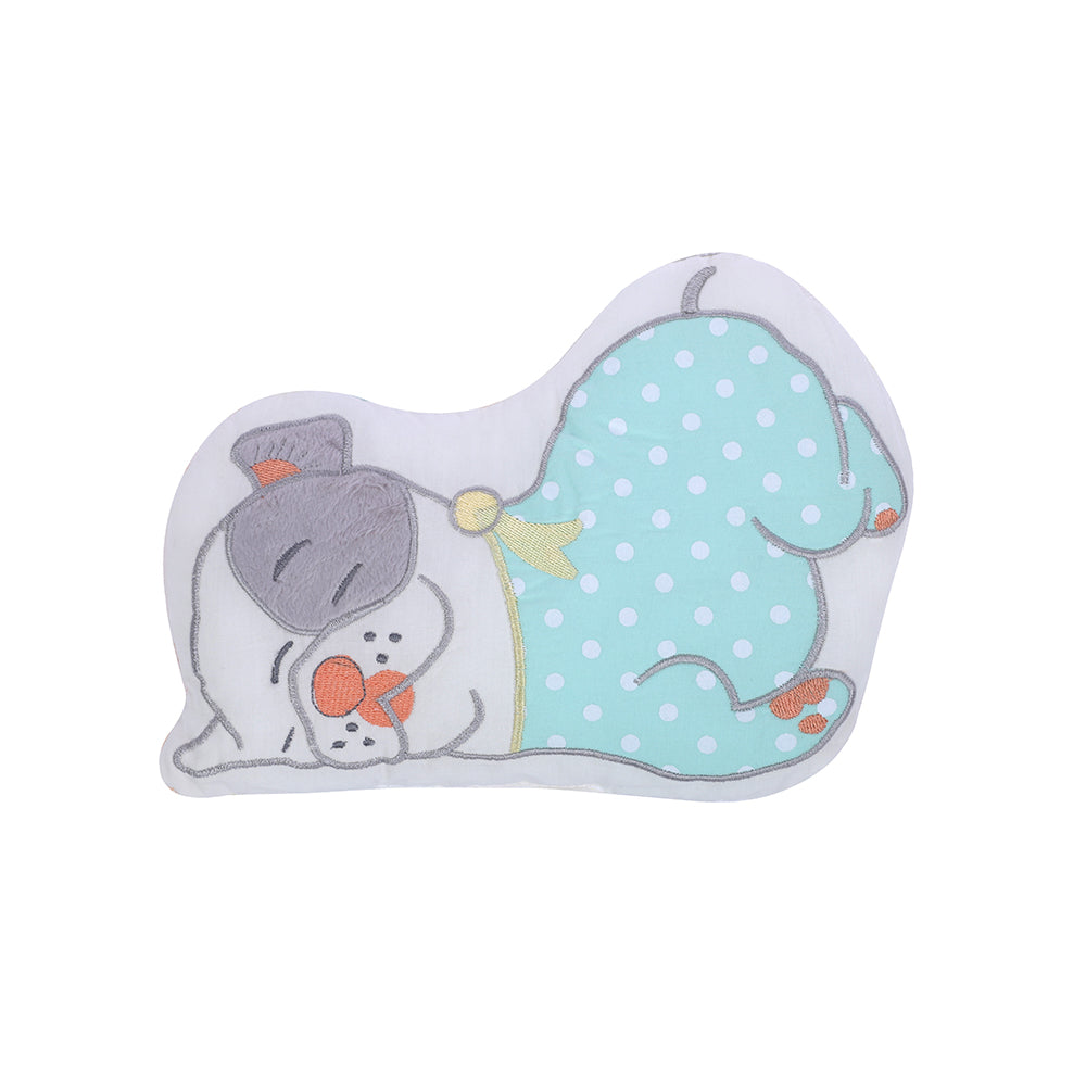 Abracadabra Gadda Set with Mosquito Net & Shaped Pillow Sleepy Friennds Theme - Pastel Multicolour