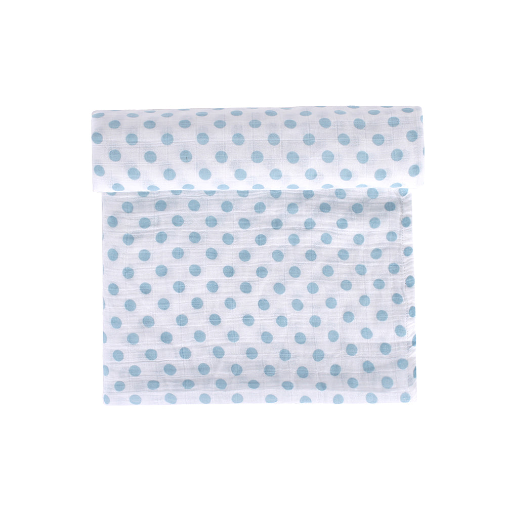 Abracadabra Cotton Muslin Swaddle For Newborns Pack of 3 (Transport) - Blue