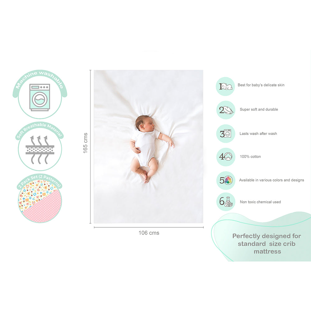 Abracadabra Flat Sheet (Set of 2) - Ditsy Floral
