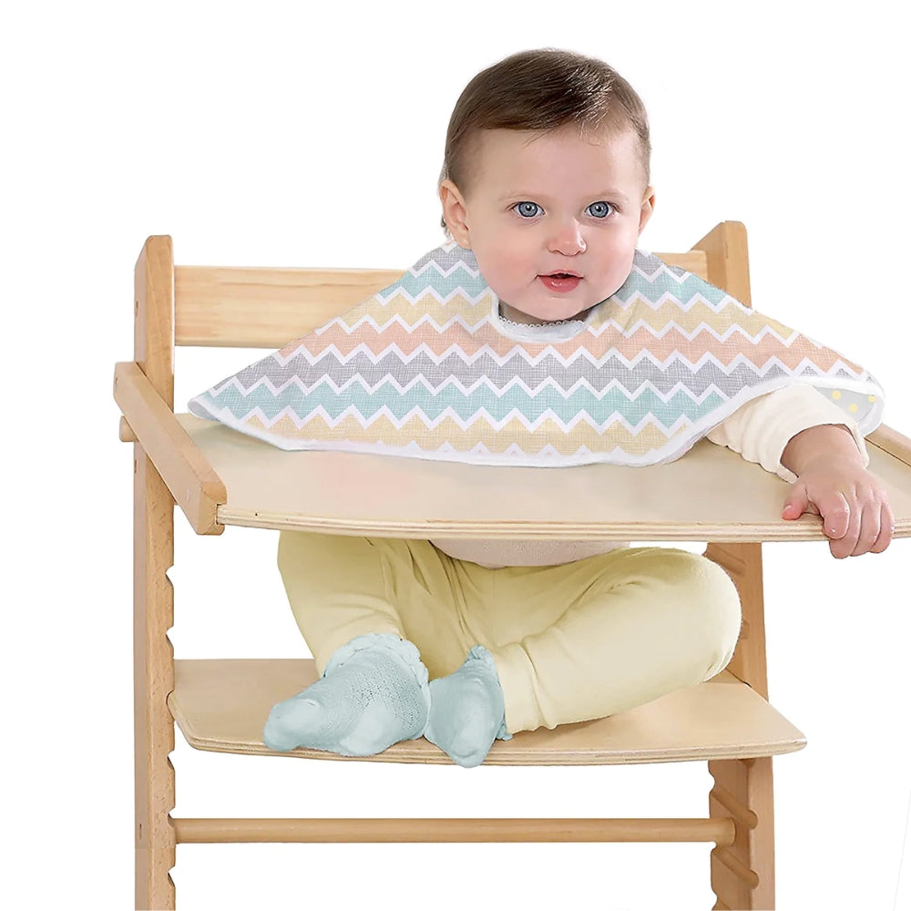 Abracadabra 2 in 1 Reversible Bib & Burp Pad - Zig-Zag