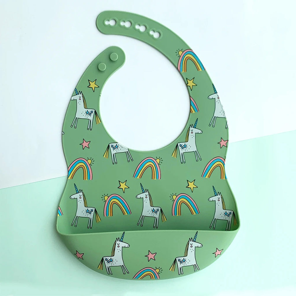 Abracadabra Silicone Bib - Unicorns