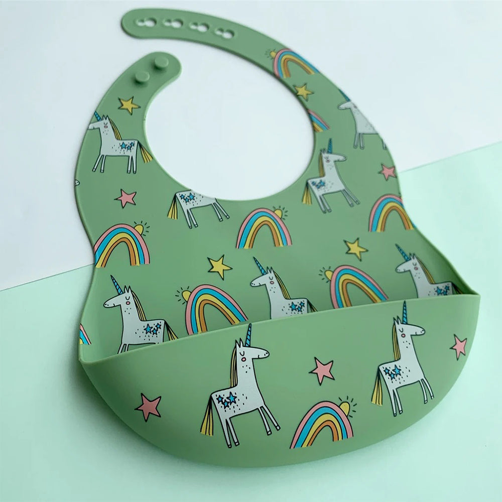 Abracadabra Silicone Bib - Unicorns