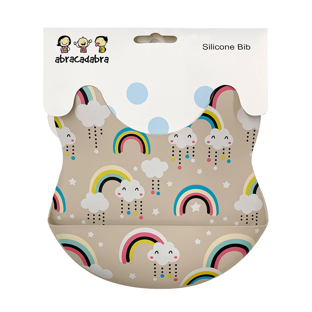 Abracadabra Silicone Bib - Rainbows