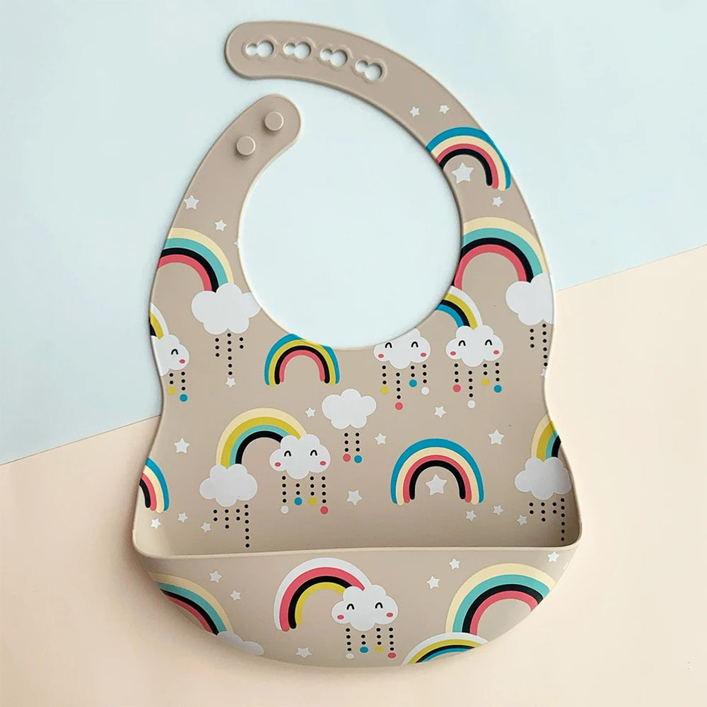 Abracadabra Silicone Bib - Rainbows