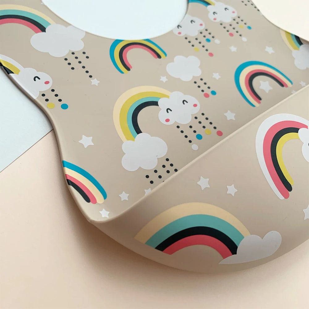 Abracadabra Silicone Bib - Rainbows