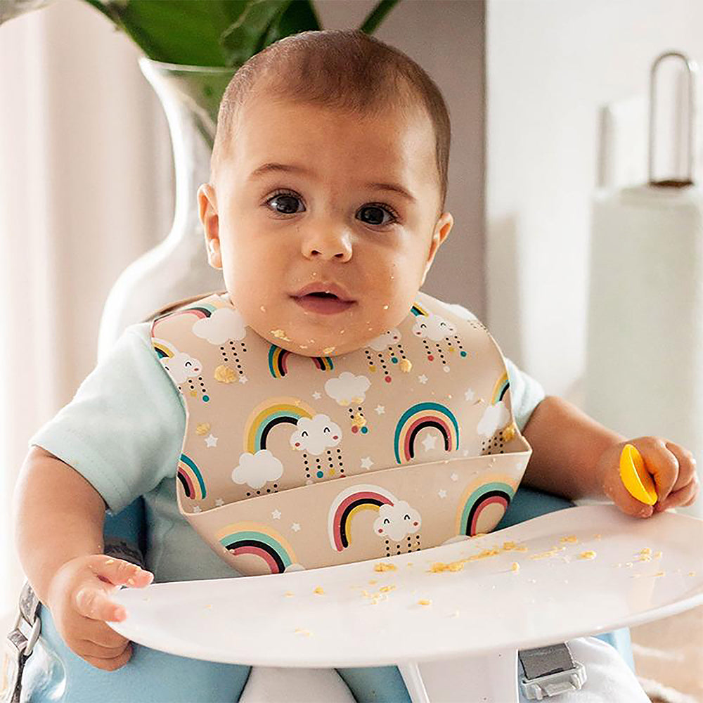 Abracadabra Silicone Bib - Rainbows