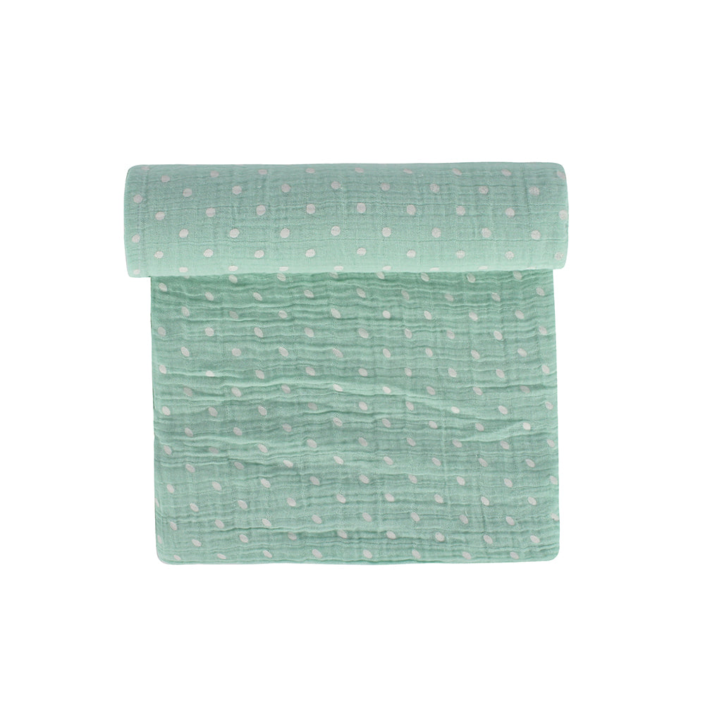 Abracadabra Cotton Muslin Swaddle For Newborns Pack of 3 (Lost in Clouds) - Sea Green