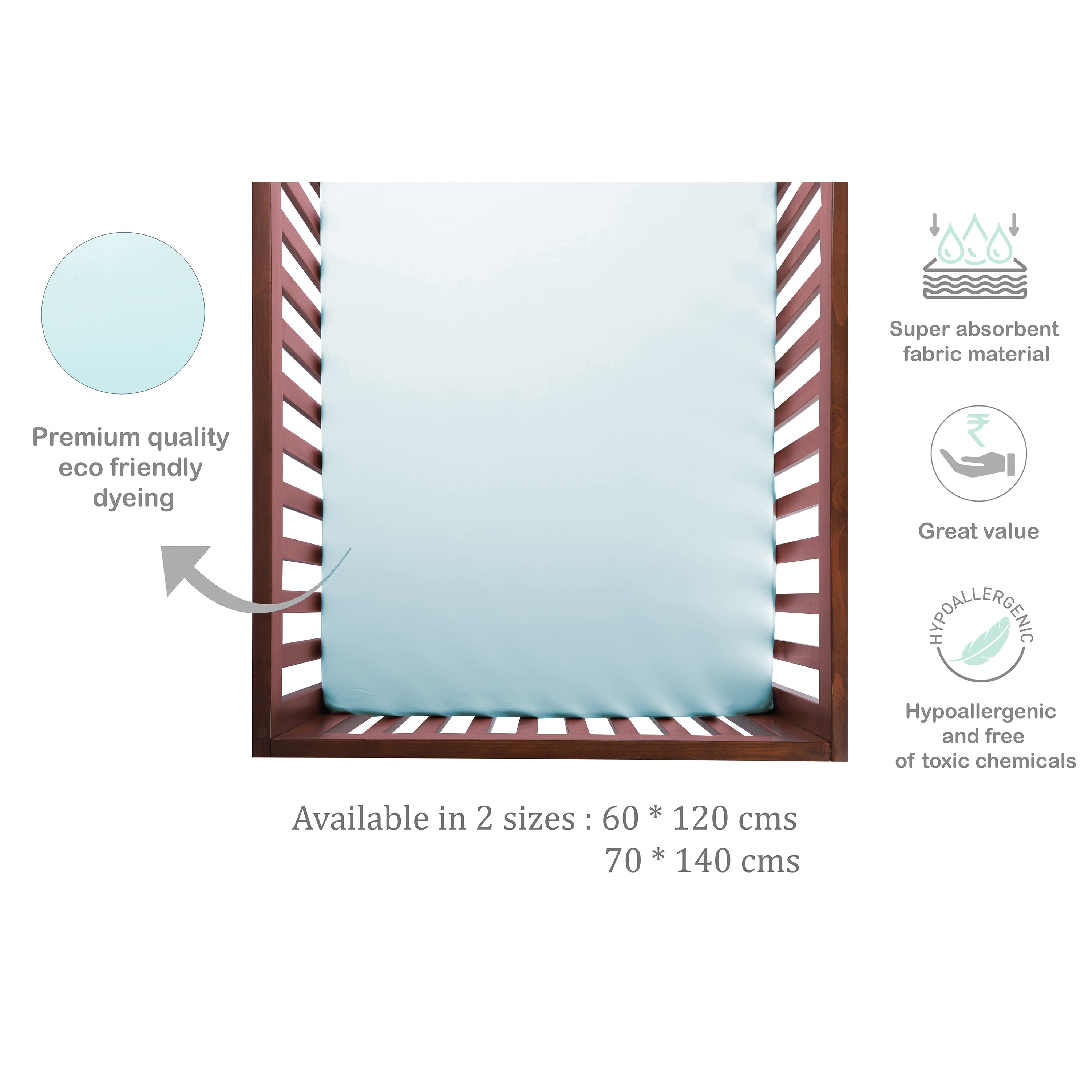 Abracadabra Fitted Sheet - Sea Green