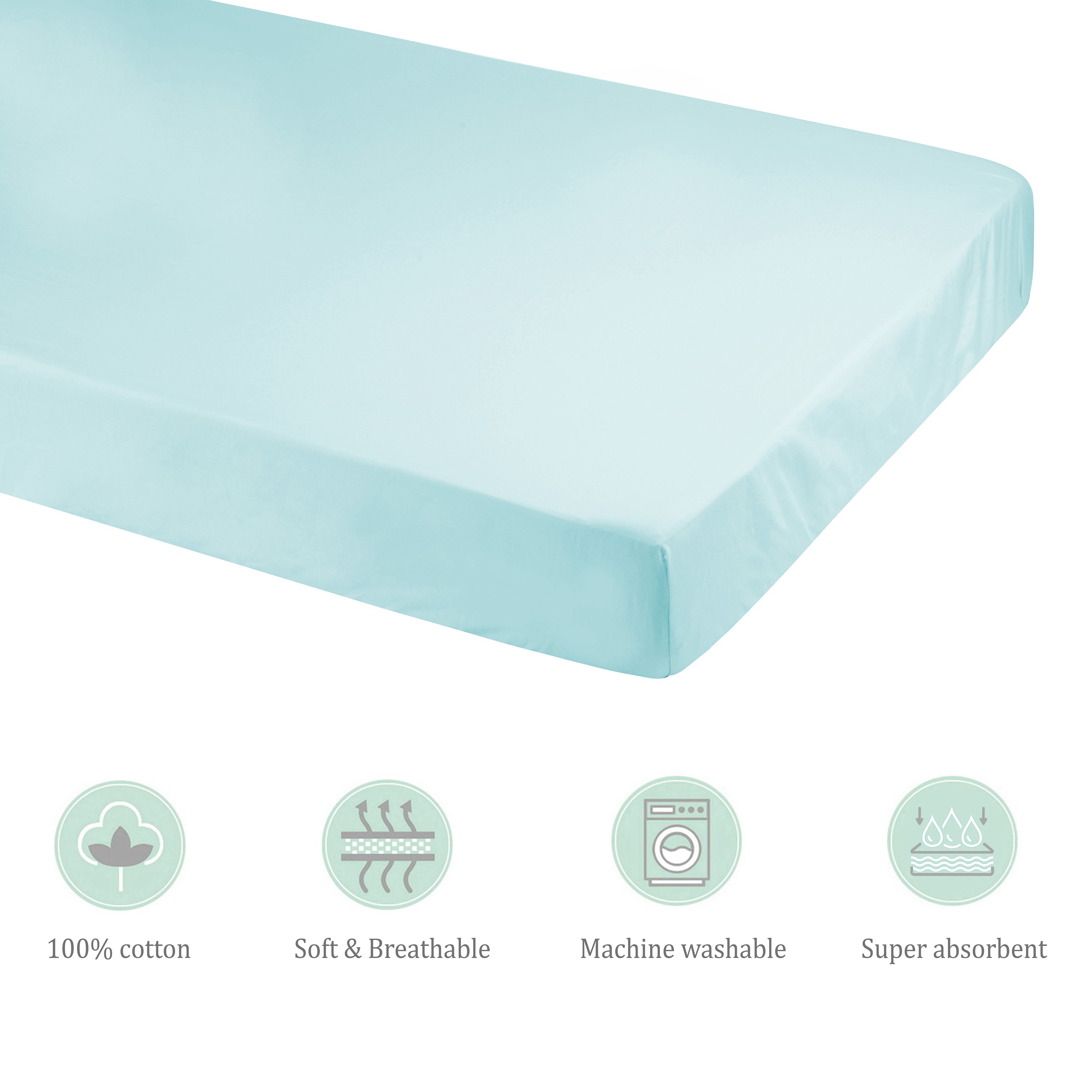 Abracadabra Fitted Sheet - Sea Green