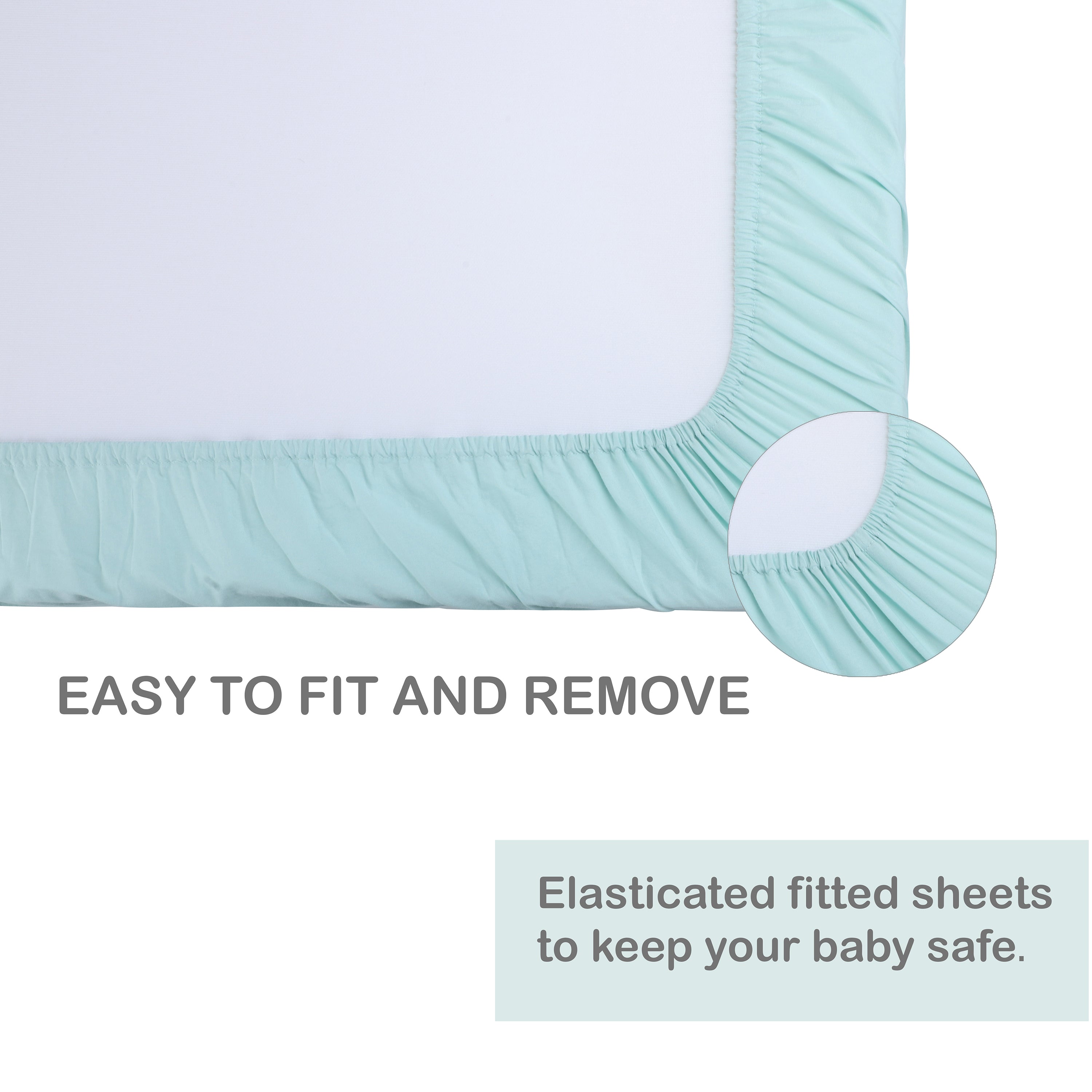 Abracadabra Fitted Sheet - Sea Green