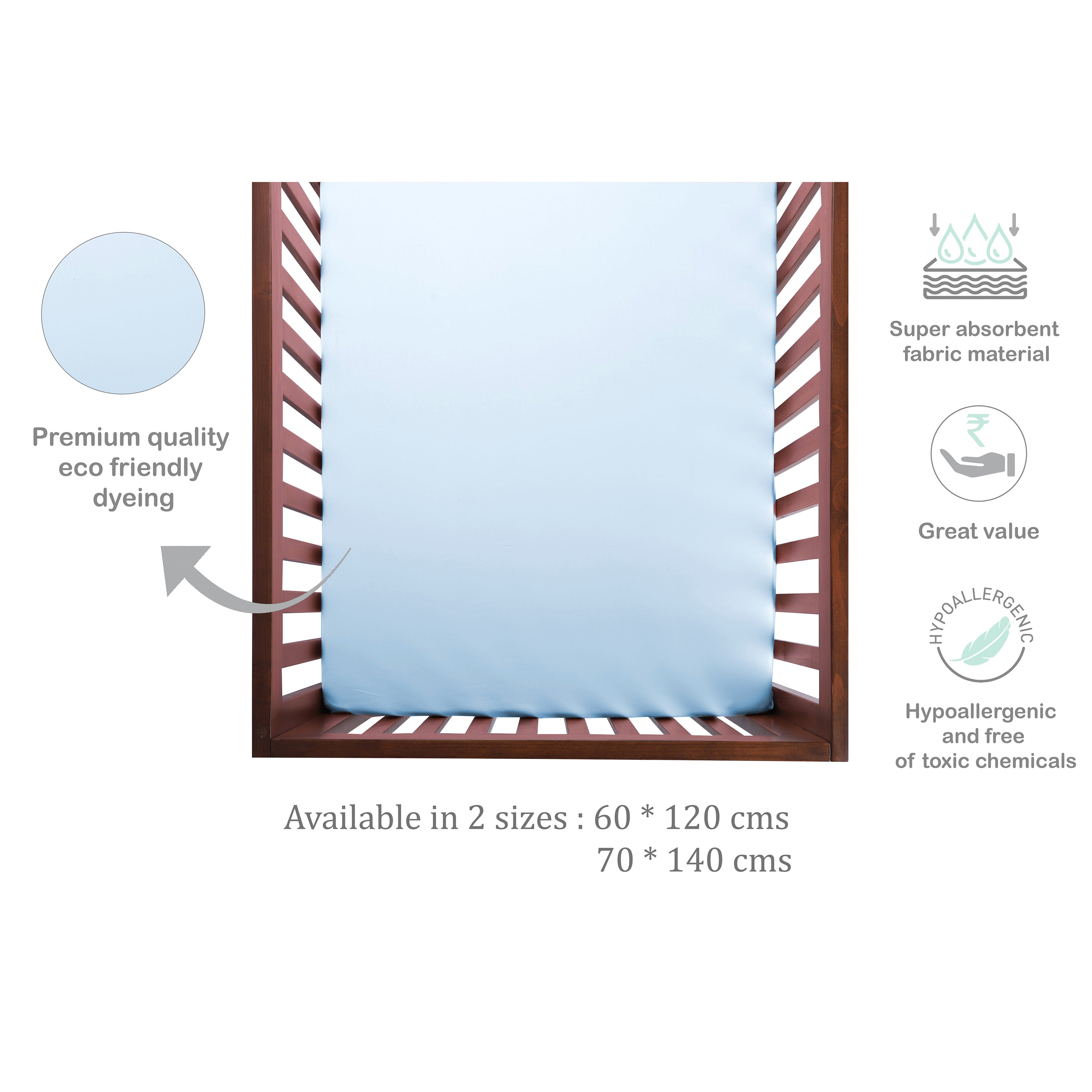 Abracadabra Fitted Sheet - Powder Blue