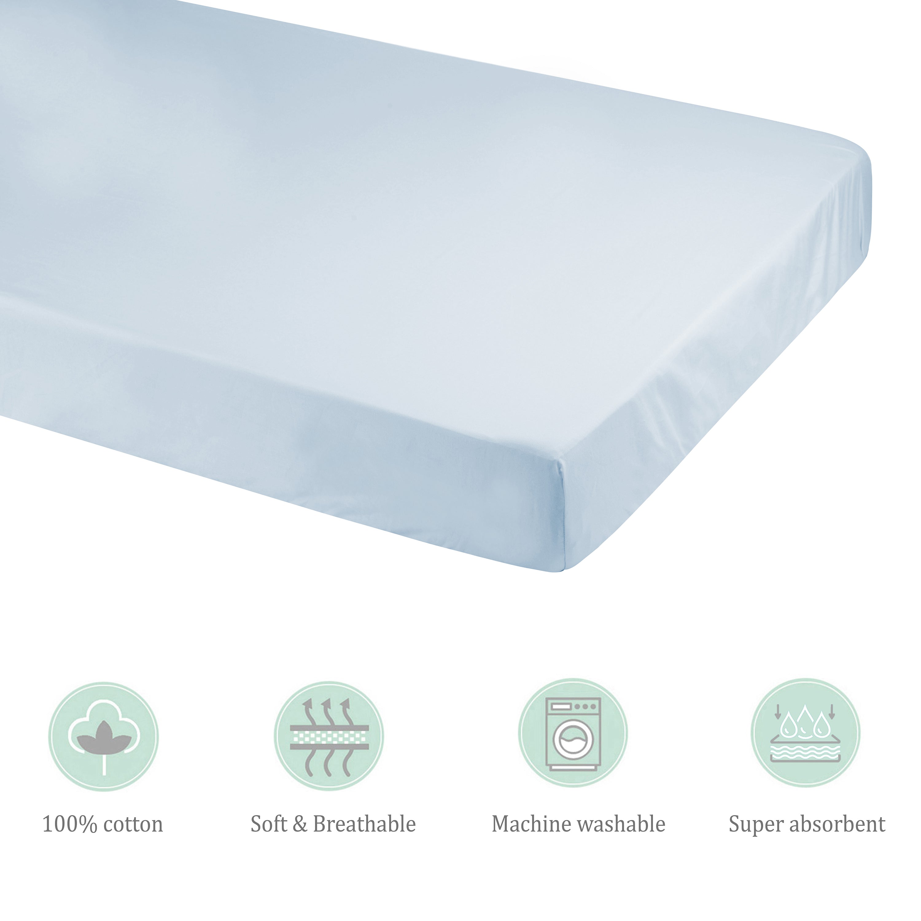 Abracadabra Fitted Sheet - Powder Blue