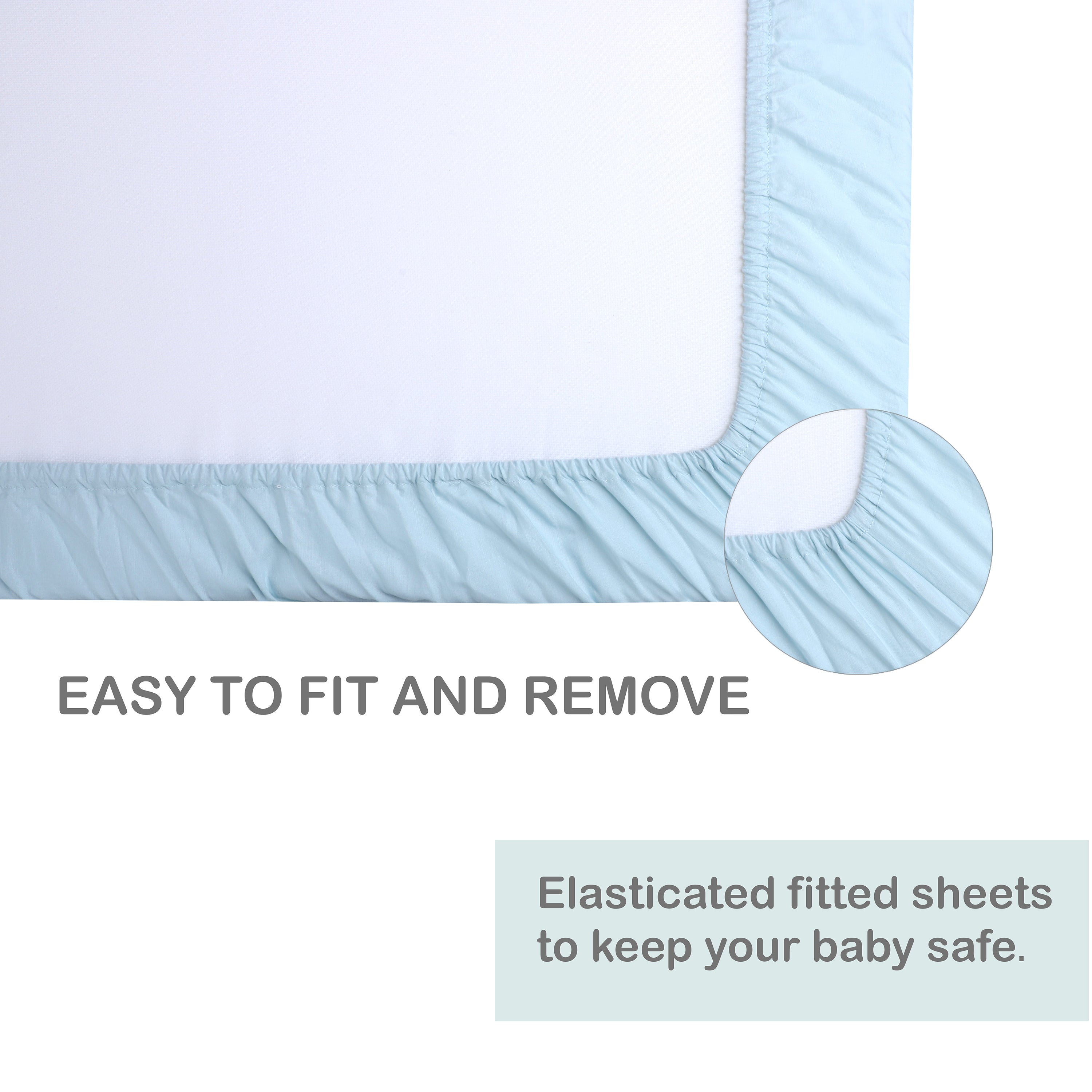 Abracadabra Fitted Sheet - Powder Blue