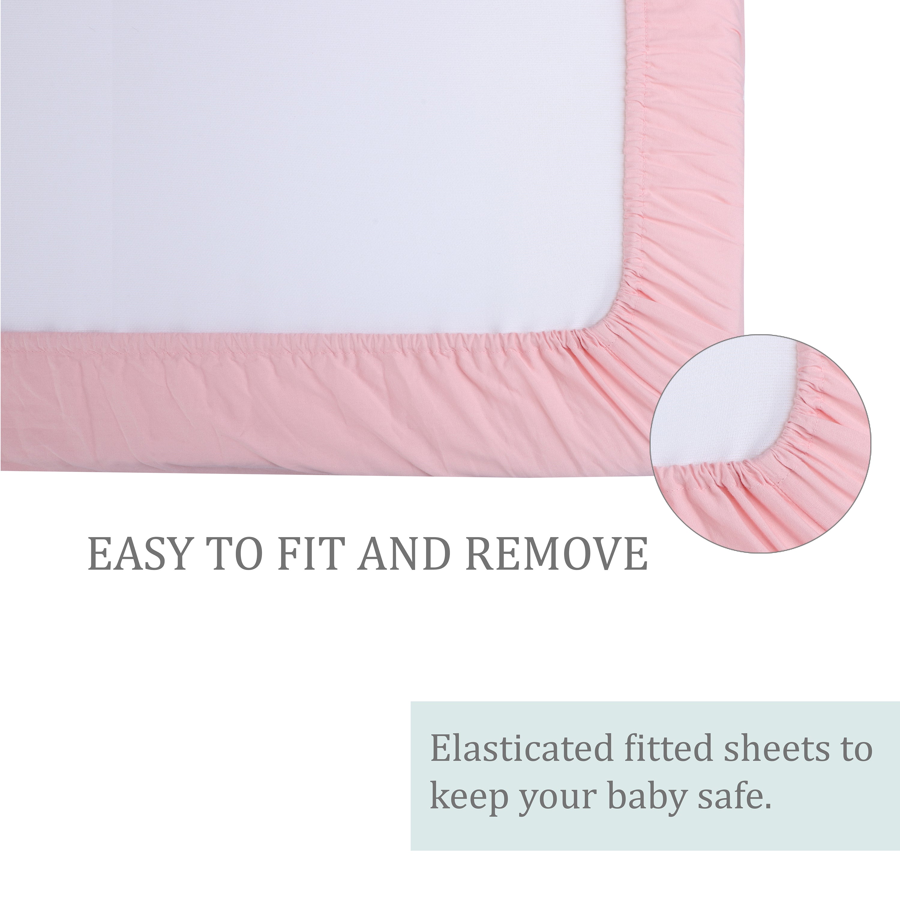 Abracadabra Fitted Sheet - Dusty Pink