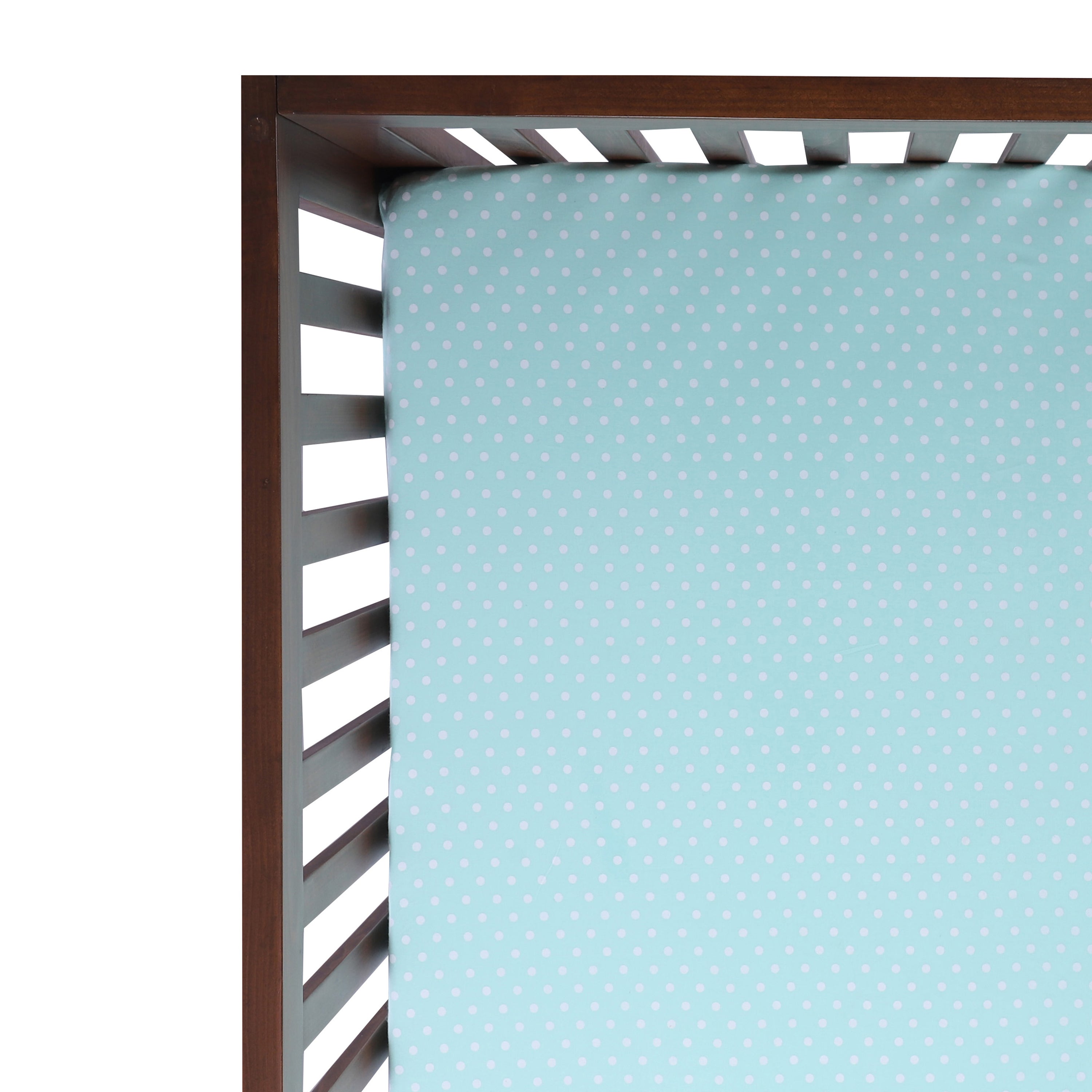 Abracadabra Fitted Sheet - Sea Green Polka Dot