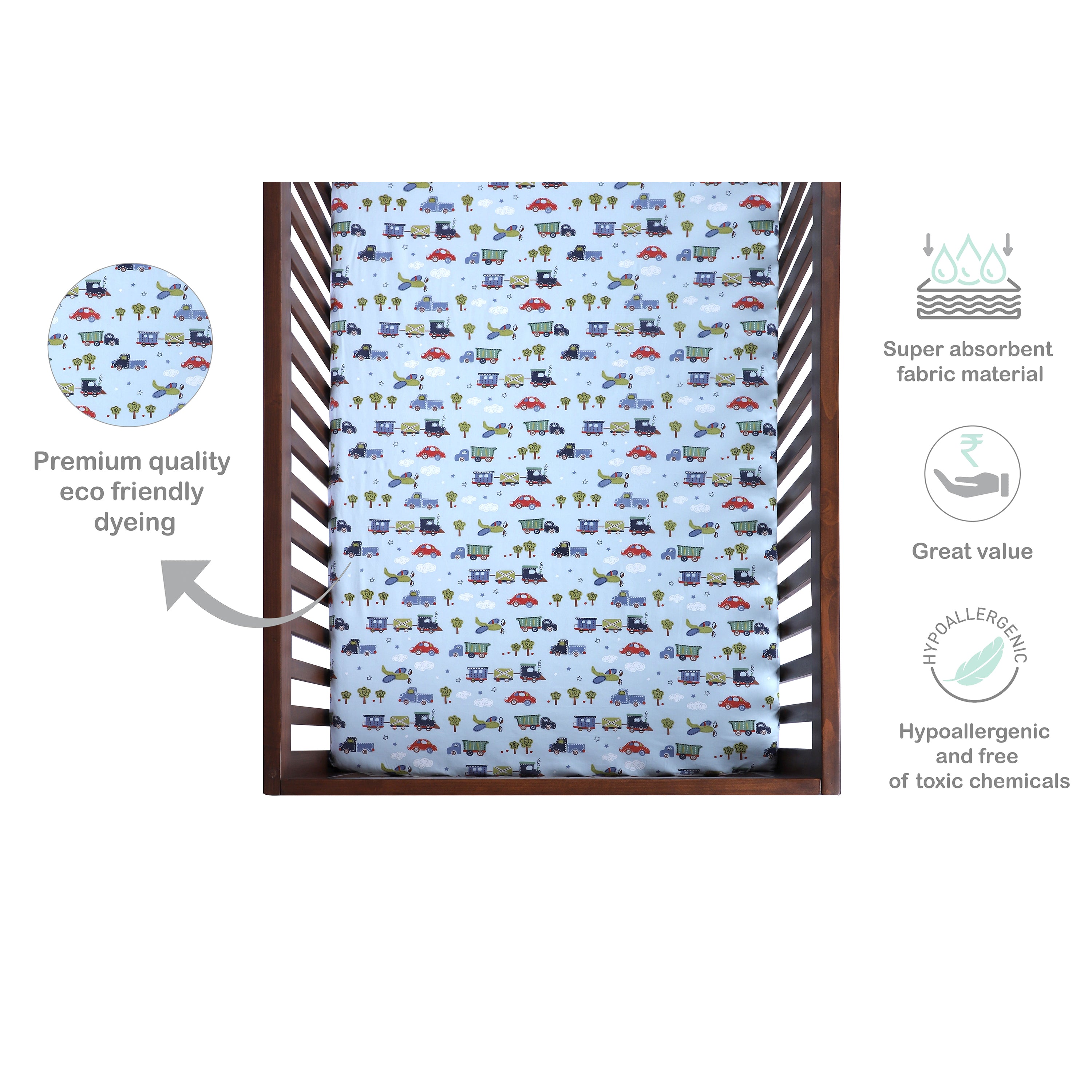 Abracadabra Fitted Sheet - Transport