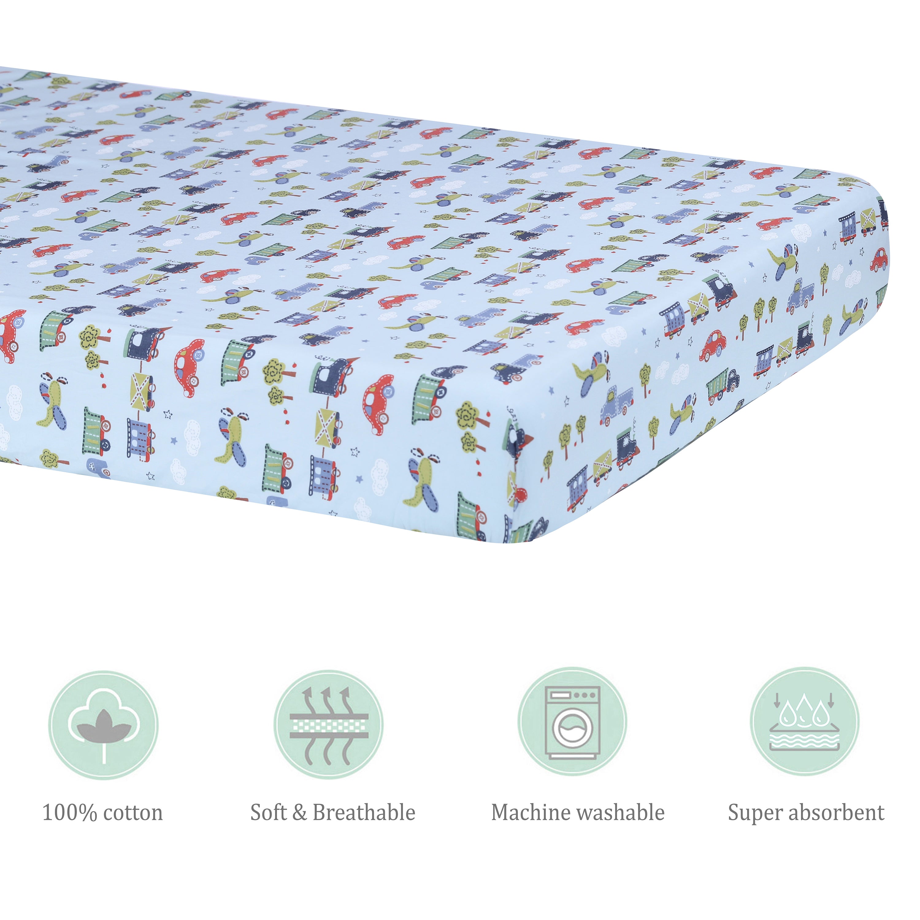Abracadabra Fitted Sheet - Transport