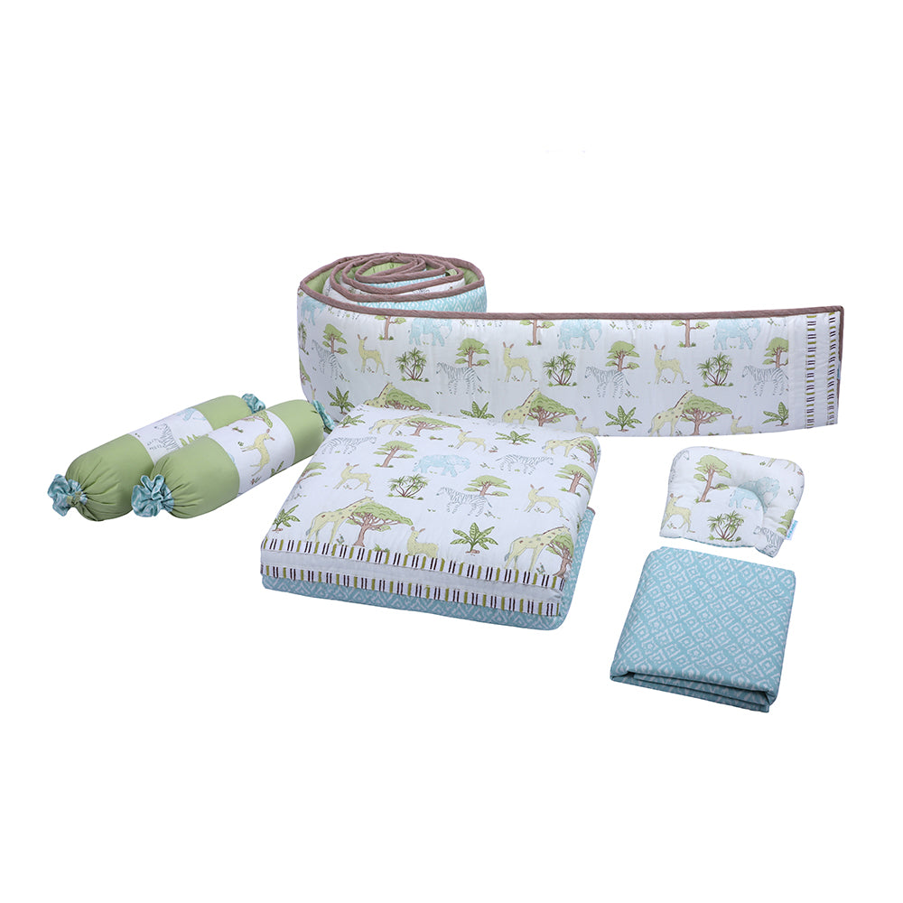 Abracadabra 6 Piece Cot Bedding Set - Savanna