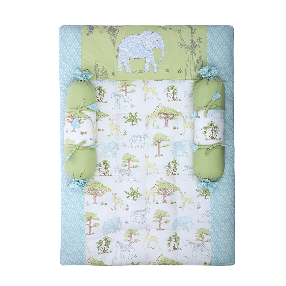 Abracadabra Cotton Bedding/Gadda Set Savanna Theme - Green