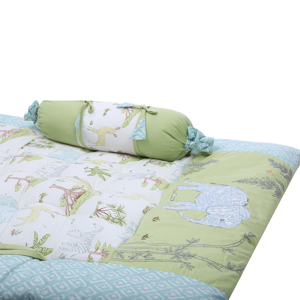 Abracadabra Cotton Bedding/Gadda Set Savanna Theme - Green