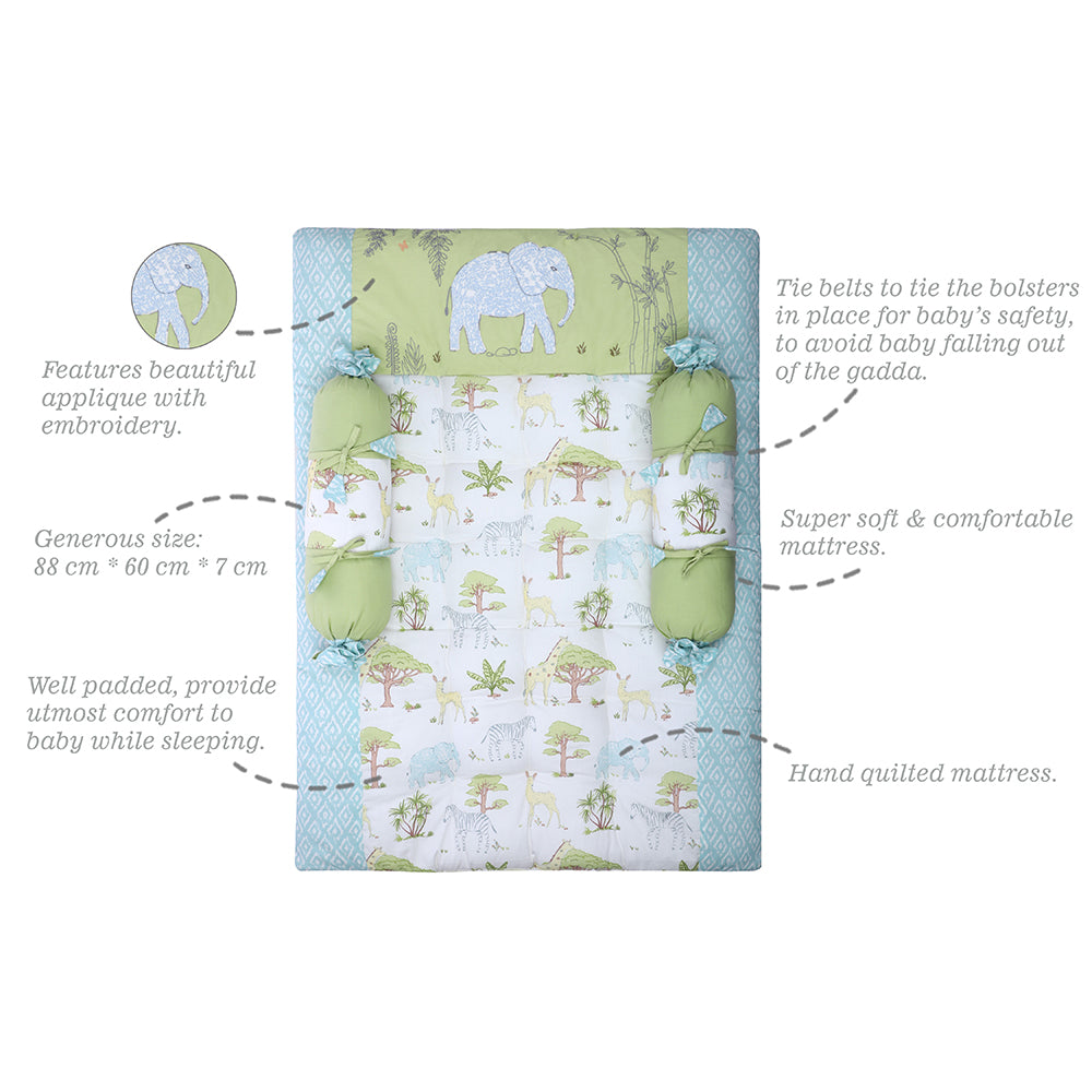 Abracadabra Cotton Bedding/Gadda Set Savanna Theme - Green