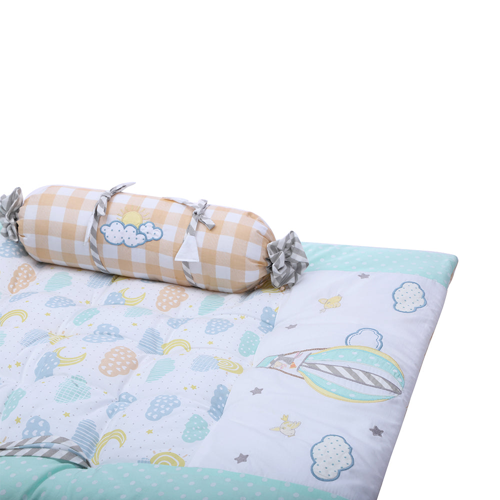 Abracadabra Cotton Bedding/Gadda Set Lost in Clouds Theme - Orange