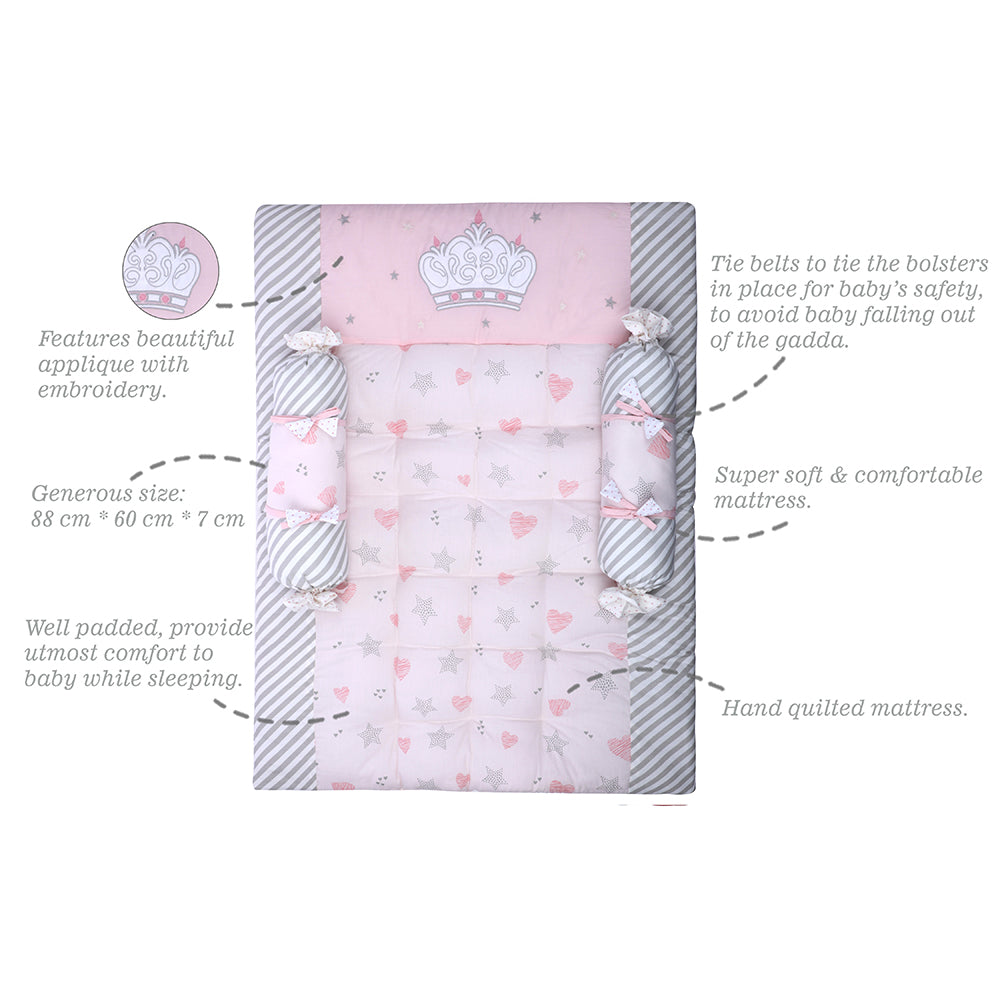 Abracadabra Cotton Bedding/Gadda Set Ballerina Theme -Pink