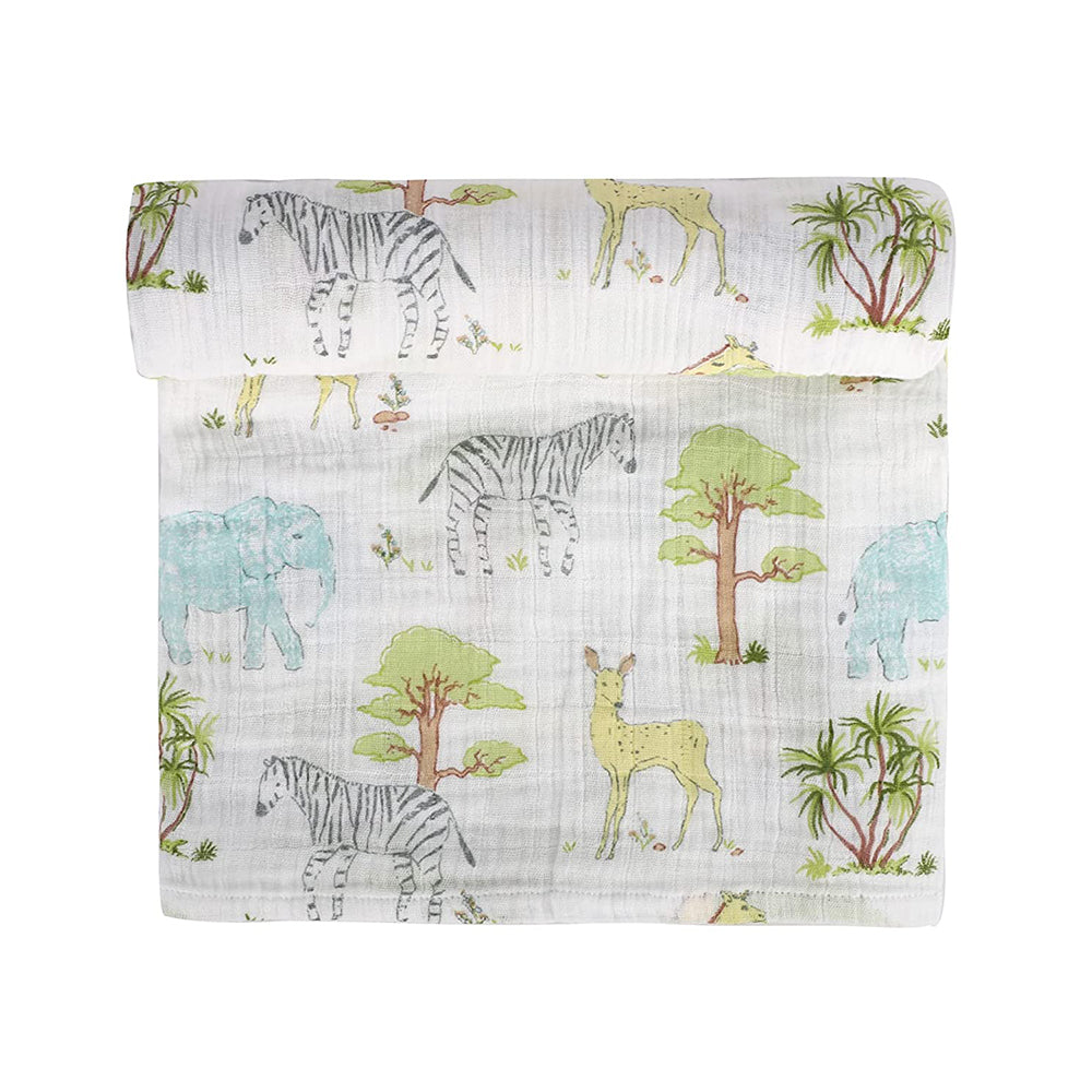 Abracadabra Cotton Muslin Swaddle For Newborns Pack of 3 (Savanna) - Green