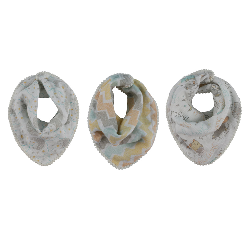 Abracadabra Muslin Bandana Bibs - Sleepy Friends