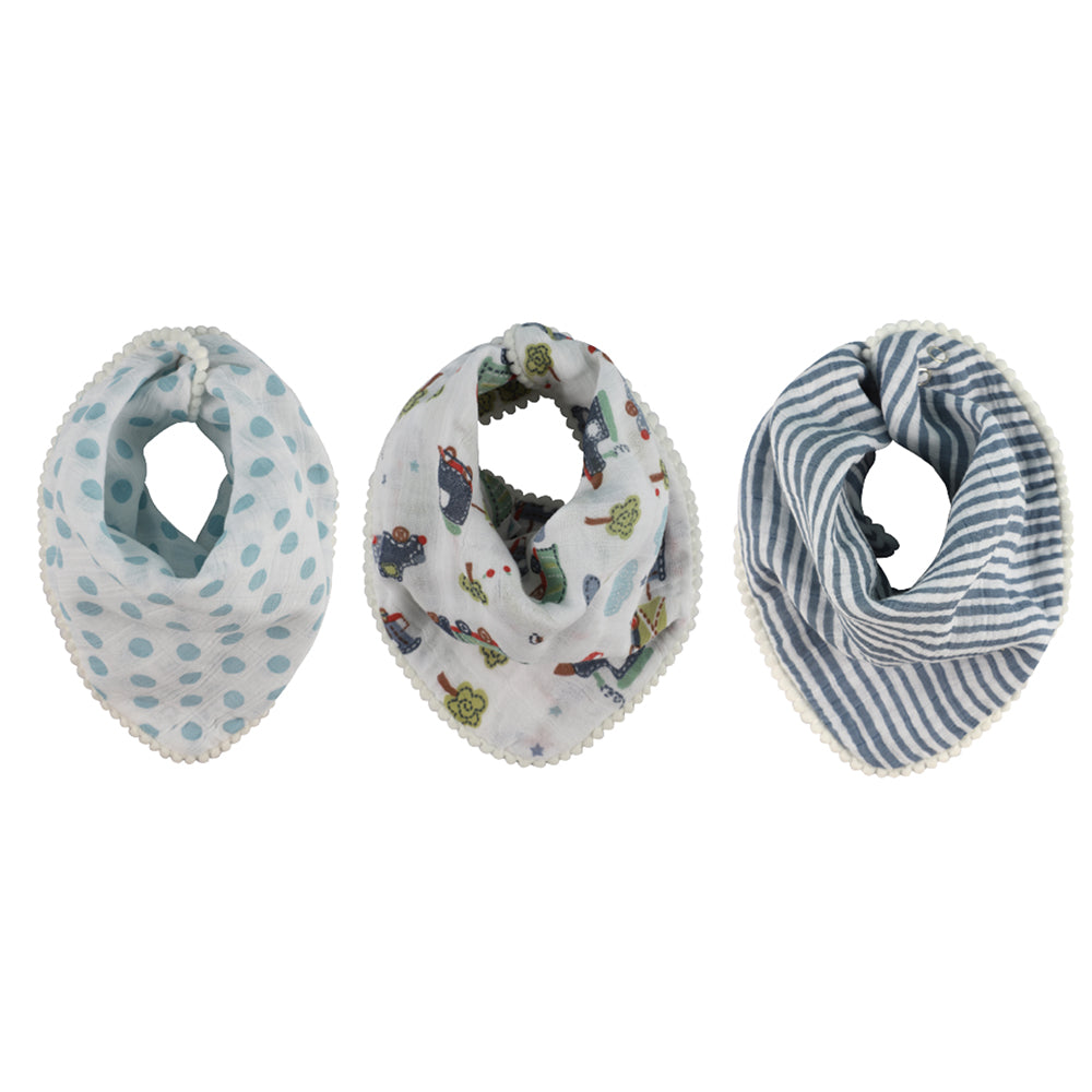 Abracadabra Muslin Bandana Bibs - Transport