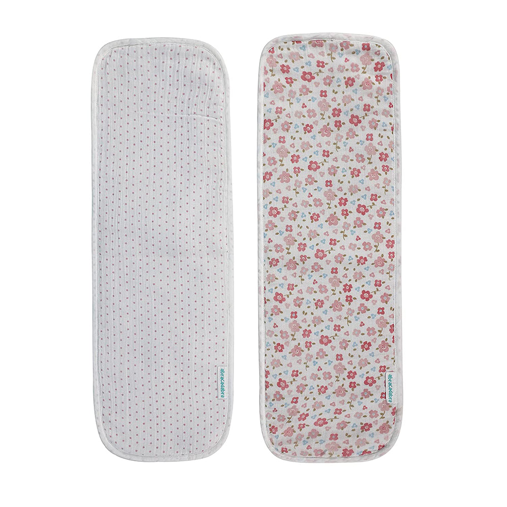 Abracadabra Muslin Burp Pad Set Of 2 (Vintage Floral) - Pink