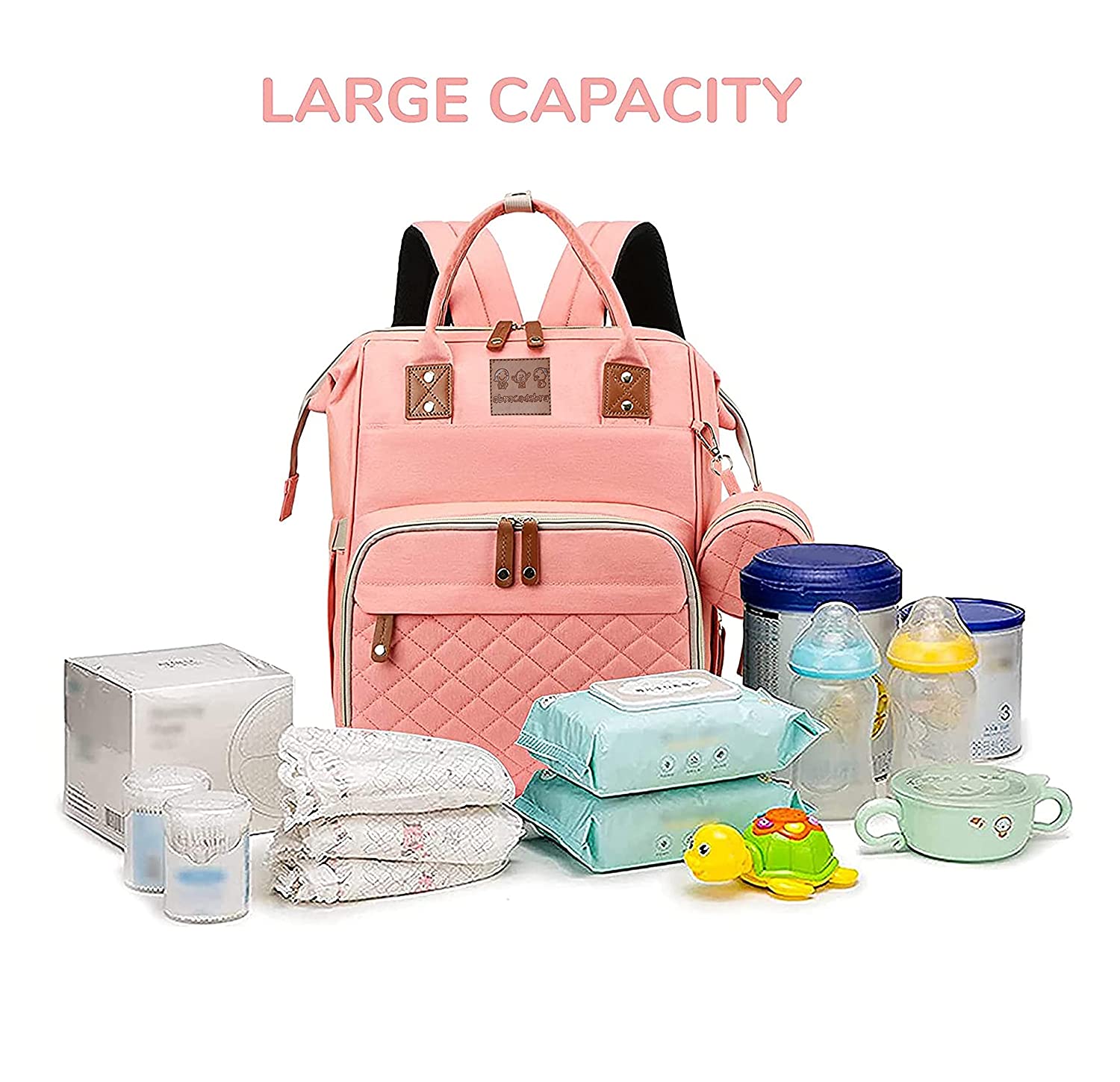 Abracadabra Diaper Bag with Changing Station - Pink