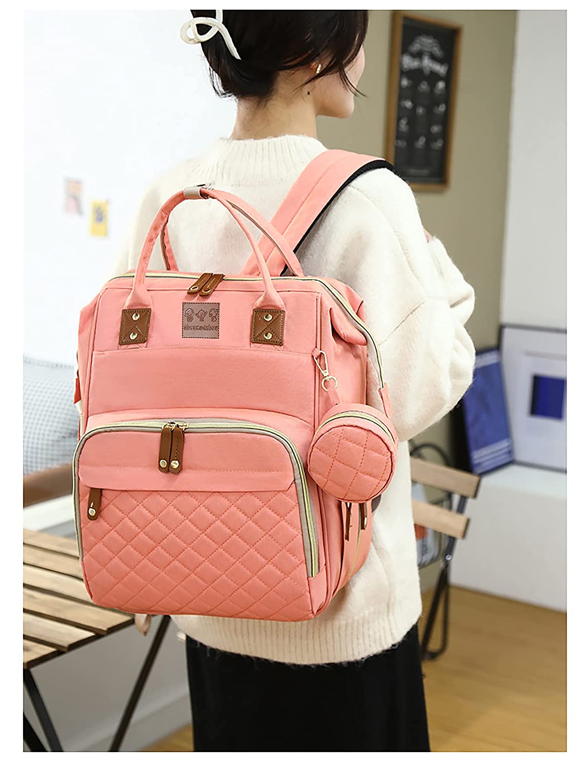 Abracadabra Diaper Bag with Changing Station - Pink