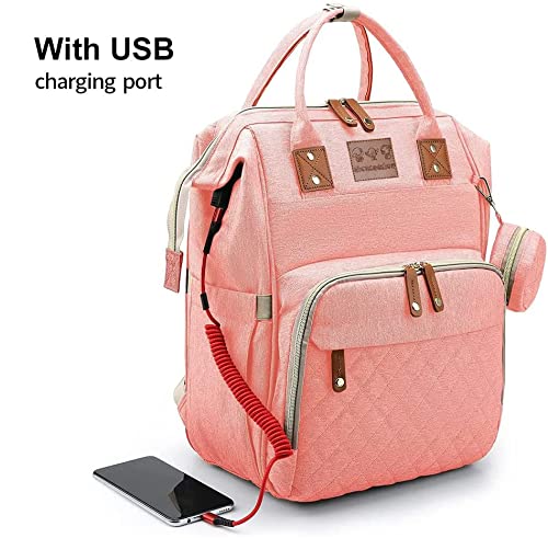 Abracadabra Diaper Bag with Changing Station - Pink