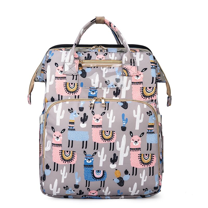 Abracadabra Printed Diaper Bag - Llama