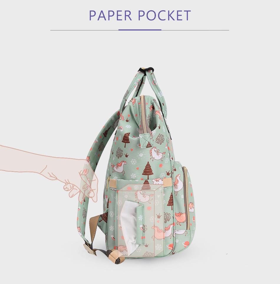 Abracadabra Printed Diaper Bag - Unicorn