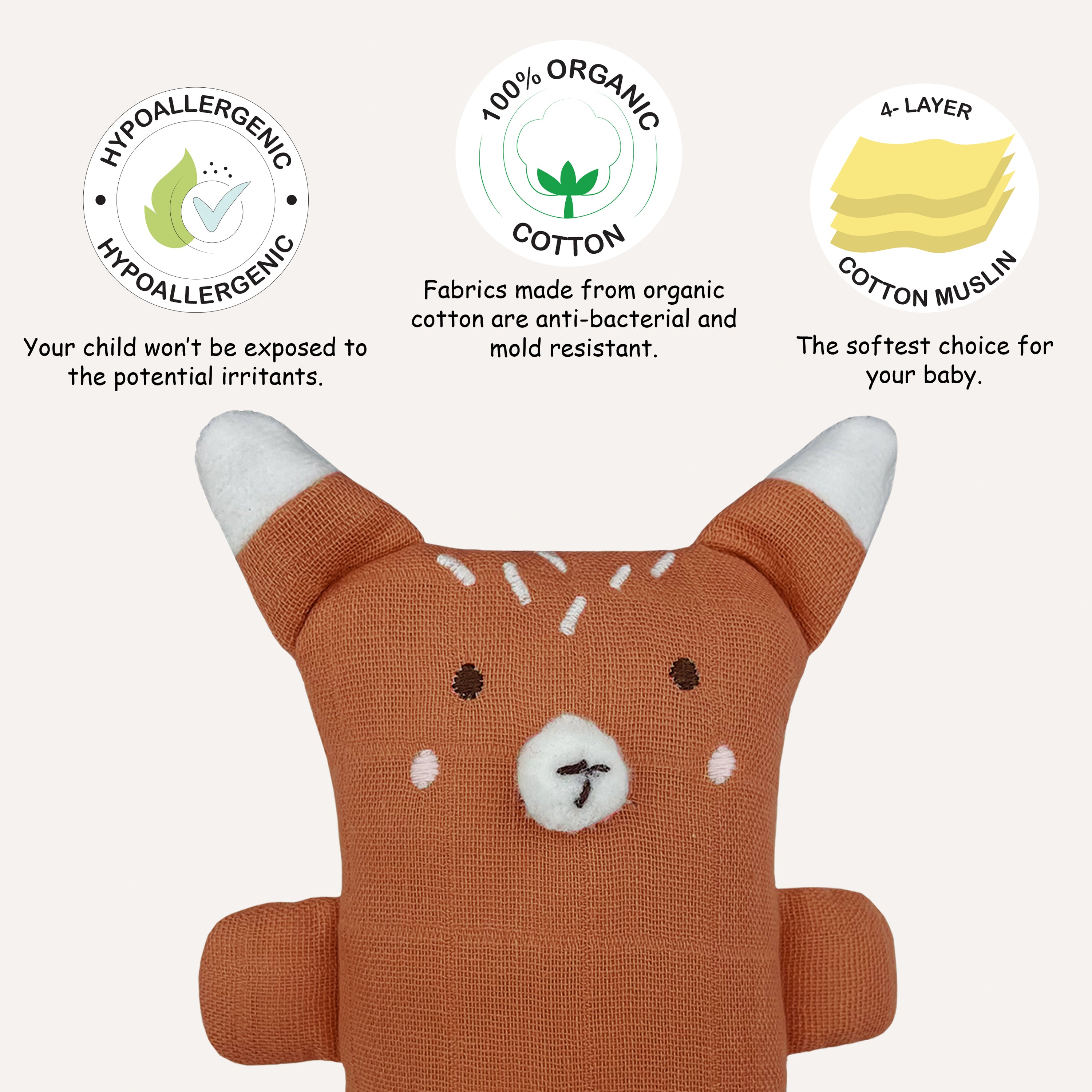 Abracadabra Organics Collectible Cuddle Toy - Fox