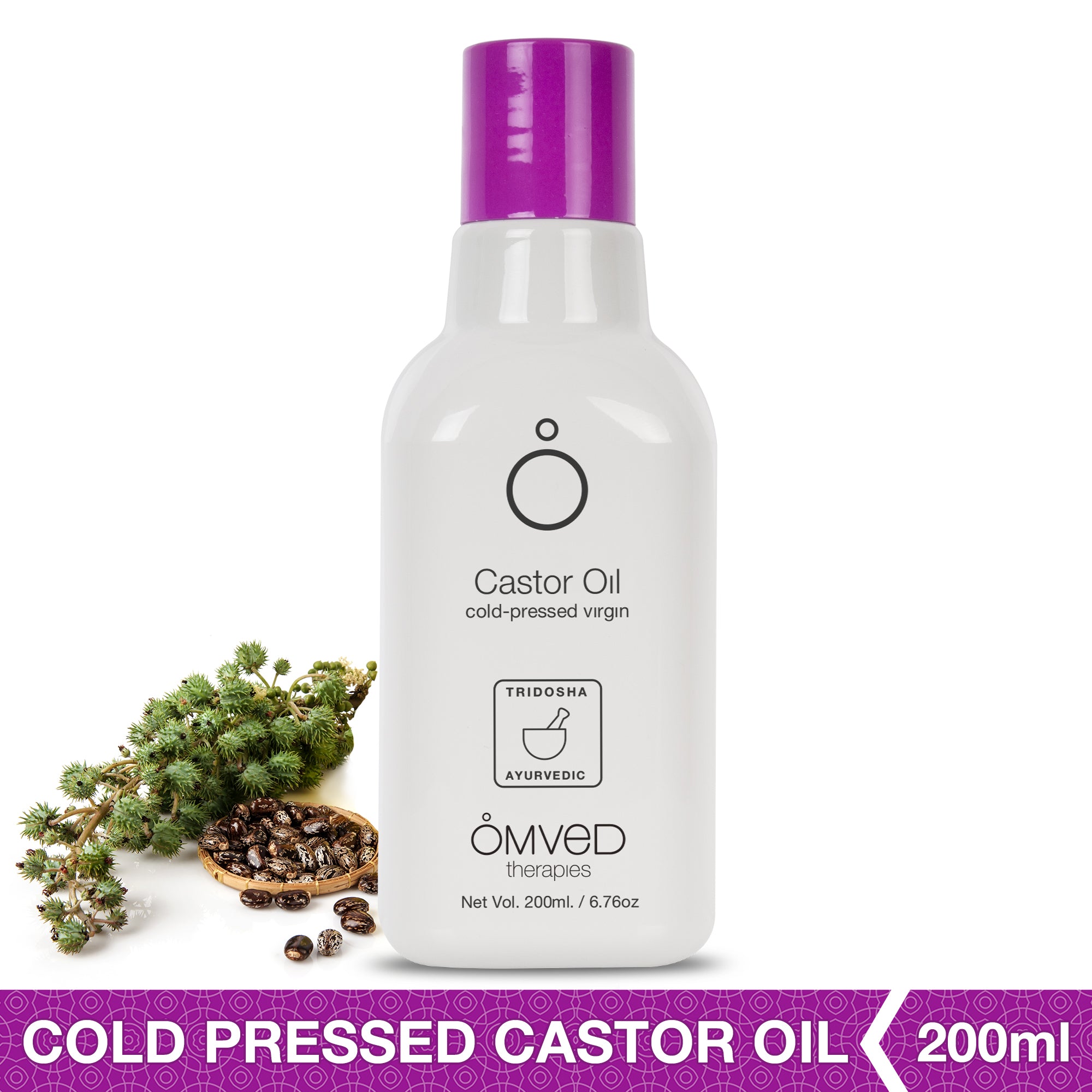 Castor Oil Cold-Pressed Virgin 200ml