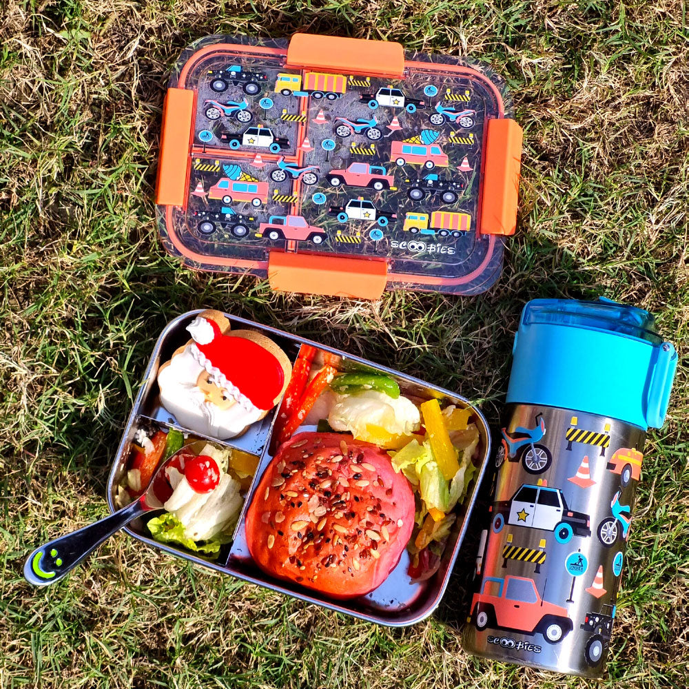 Scoobies Scrummy Lunchbox | Unilicious Design | Stainless Steel | With Airtight Lock Handles | Kids Safe | 650 ML