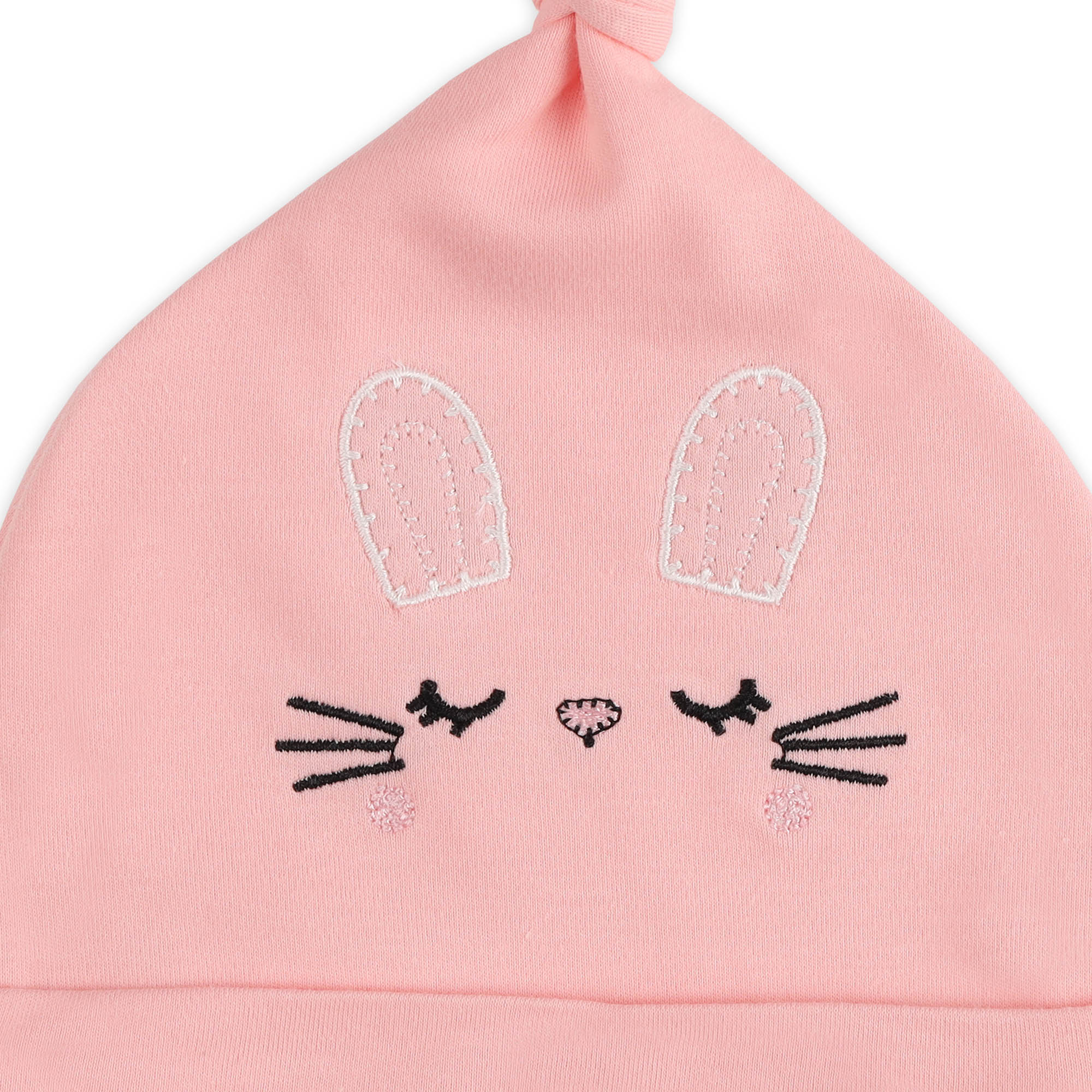 Kicks & Crawl- Cute Kitten Knotted Caps - Pack of 3