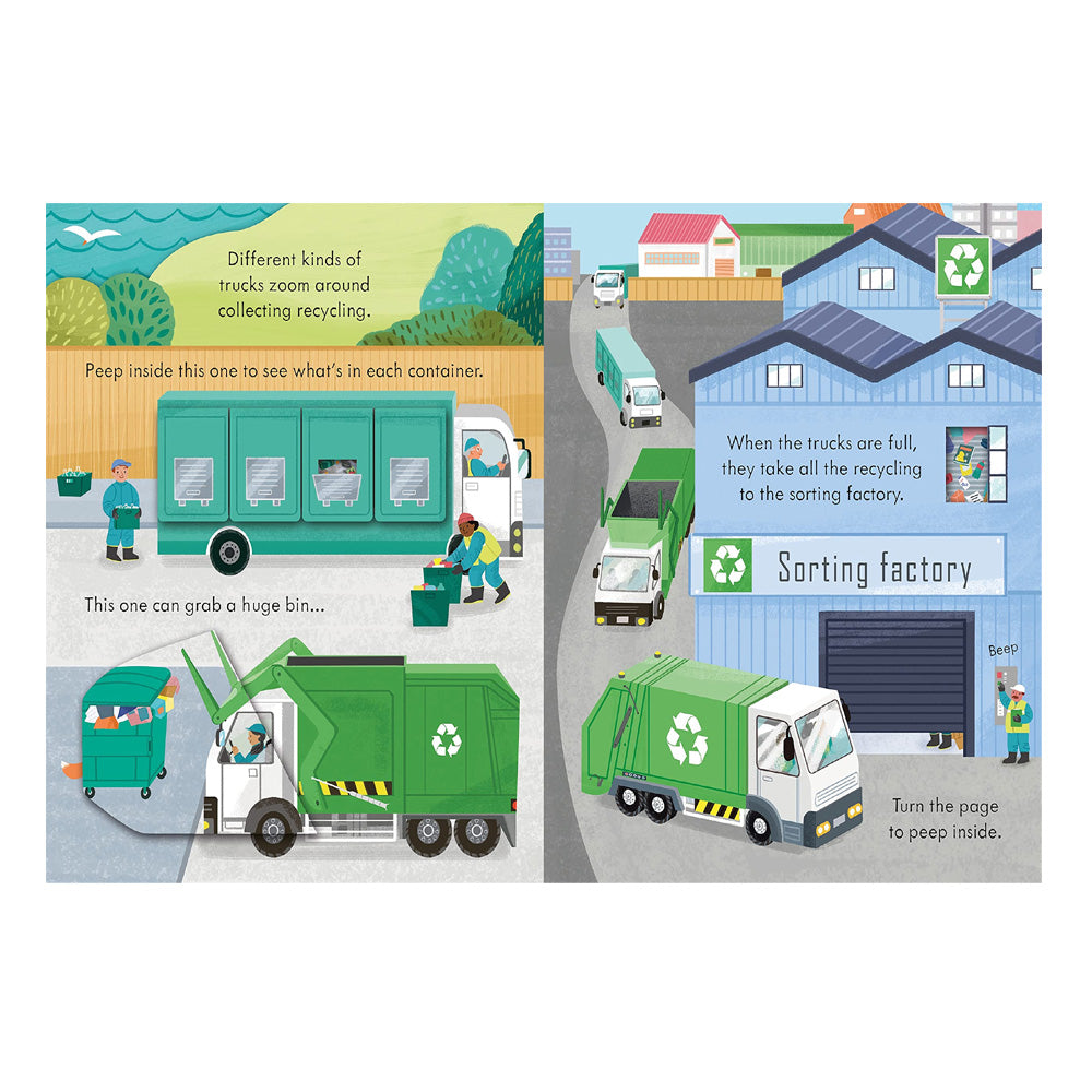 Usborne: Peep Inside How A Recycling Truck Works