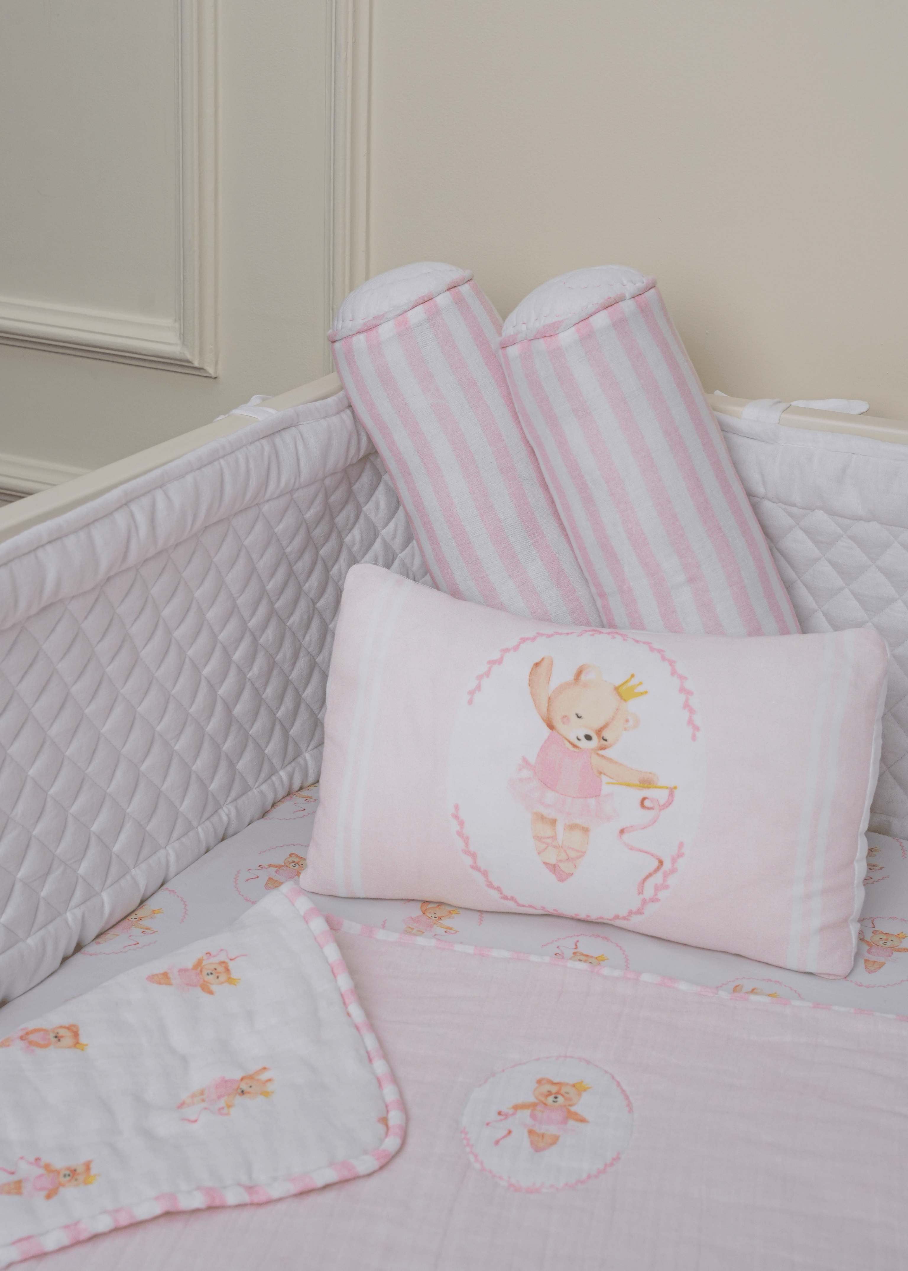 Prima Ballerina Bear Complete  Cot Bedding Set with Bumper