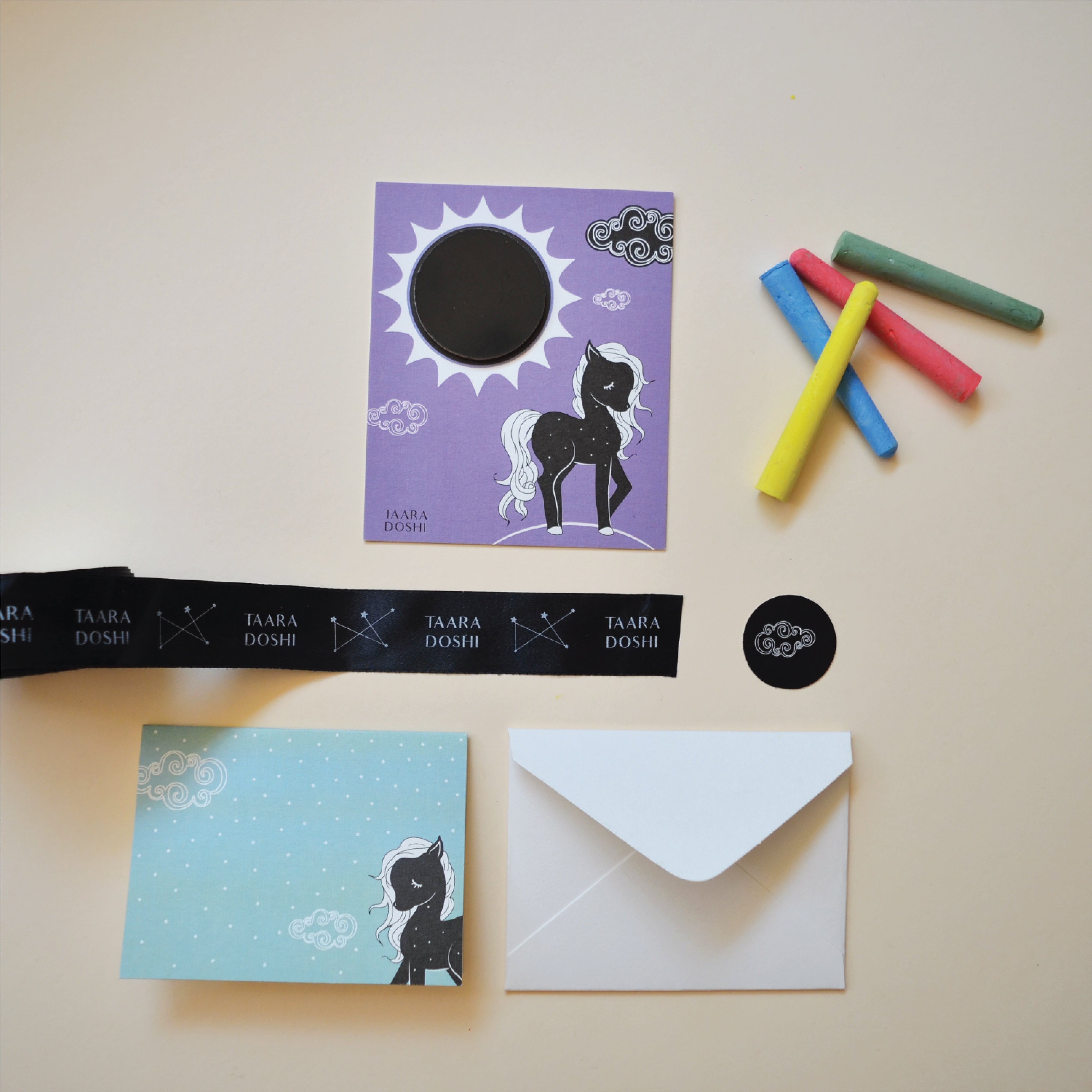 Chalkboard Love Stationery - Unicorn