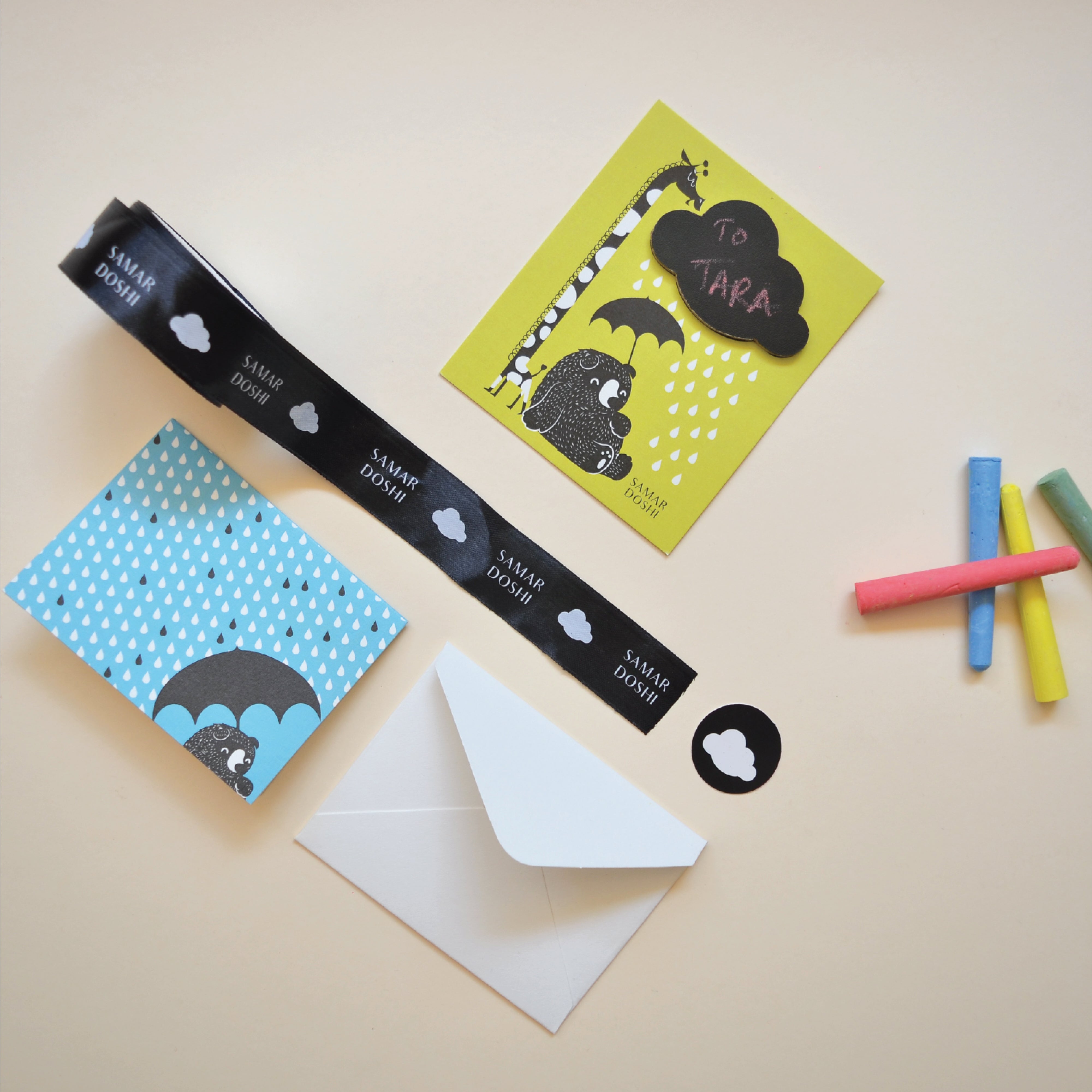 Chalkboard Love Stationery - Bear