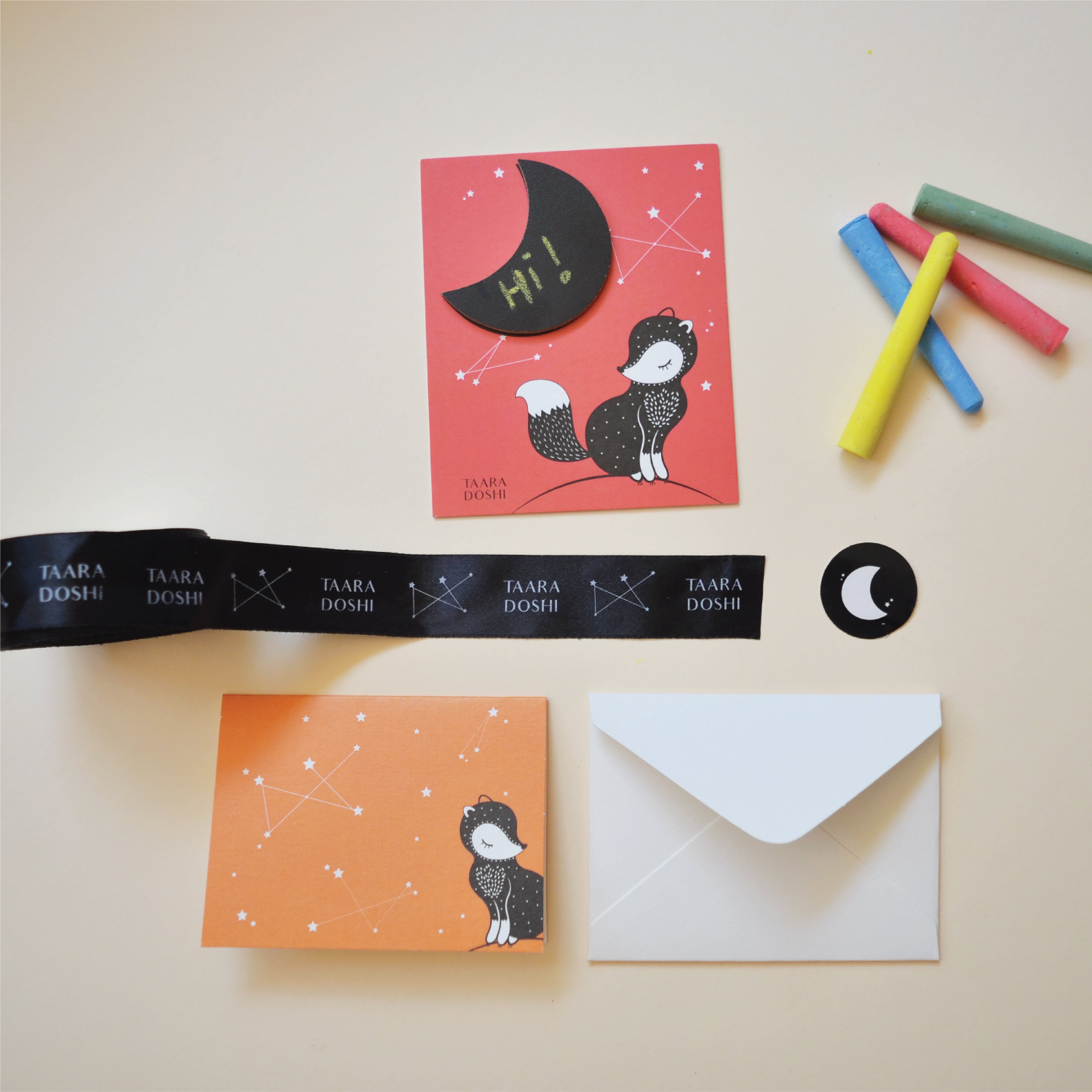 Chalkboard Love Stationery - Fox