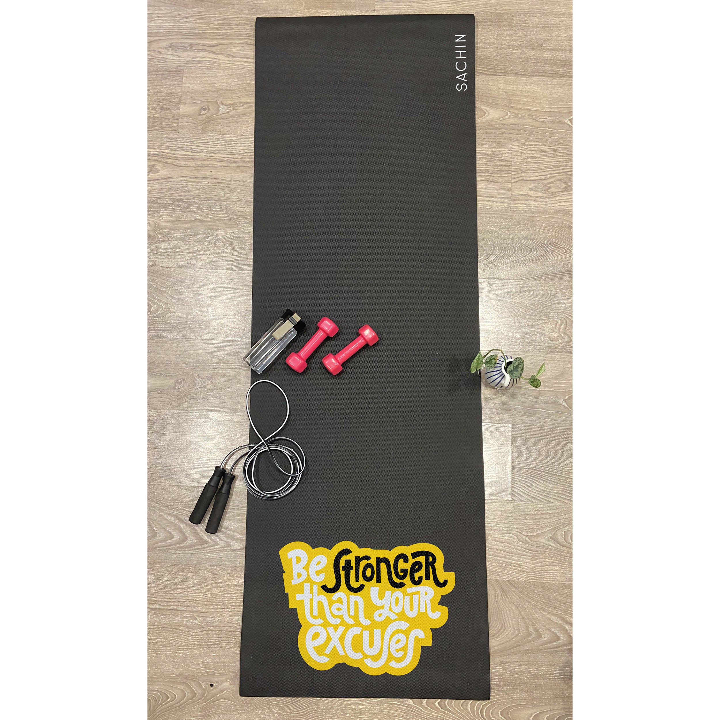 Own It Yoga Mat - Be Stronger Than Your Excuses