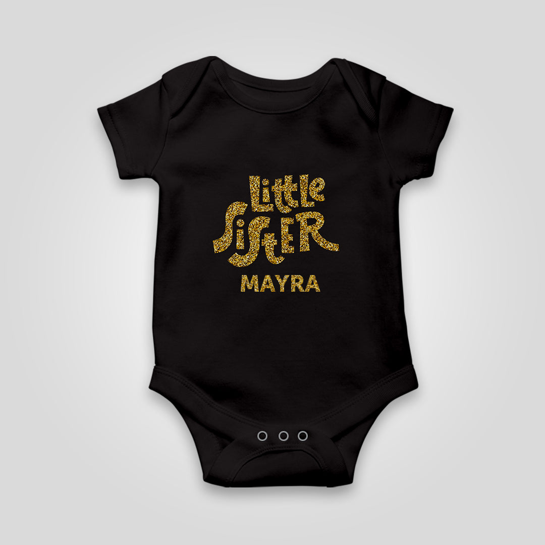 Happy T-shirts - Sibling Series - Black Glitter - Sister