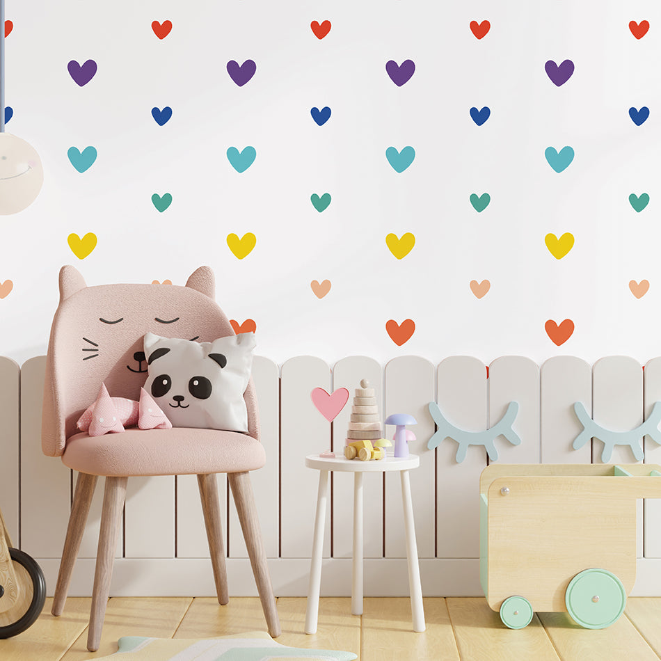Reusable Wall Decals - Wall of Hearts