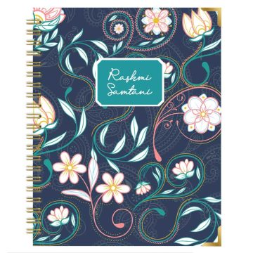 Personalised Blue Heritage Annual Planner